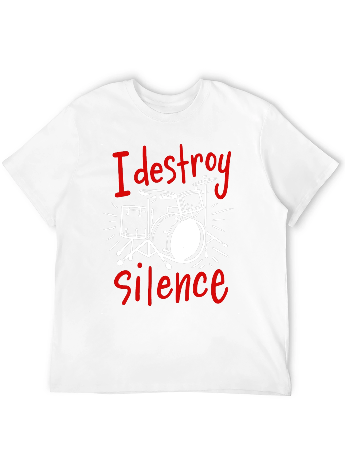 Black I Destroy Silence Drummer Tee view 12