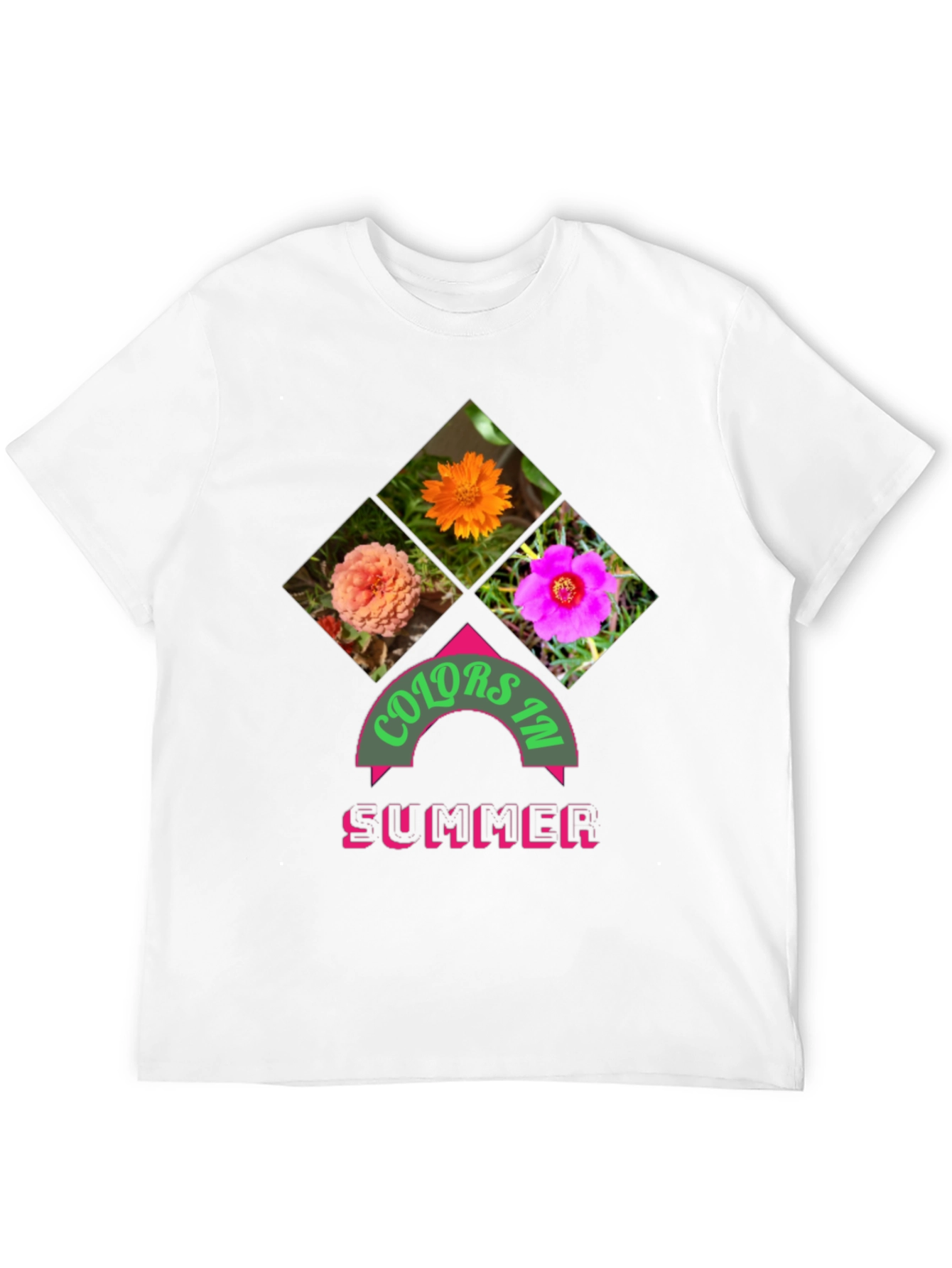 Black Colors in Summer Graphic Tee - Trendy Floral Design view 12