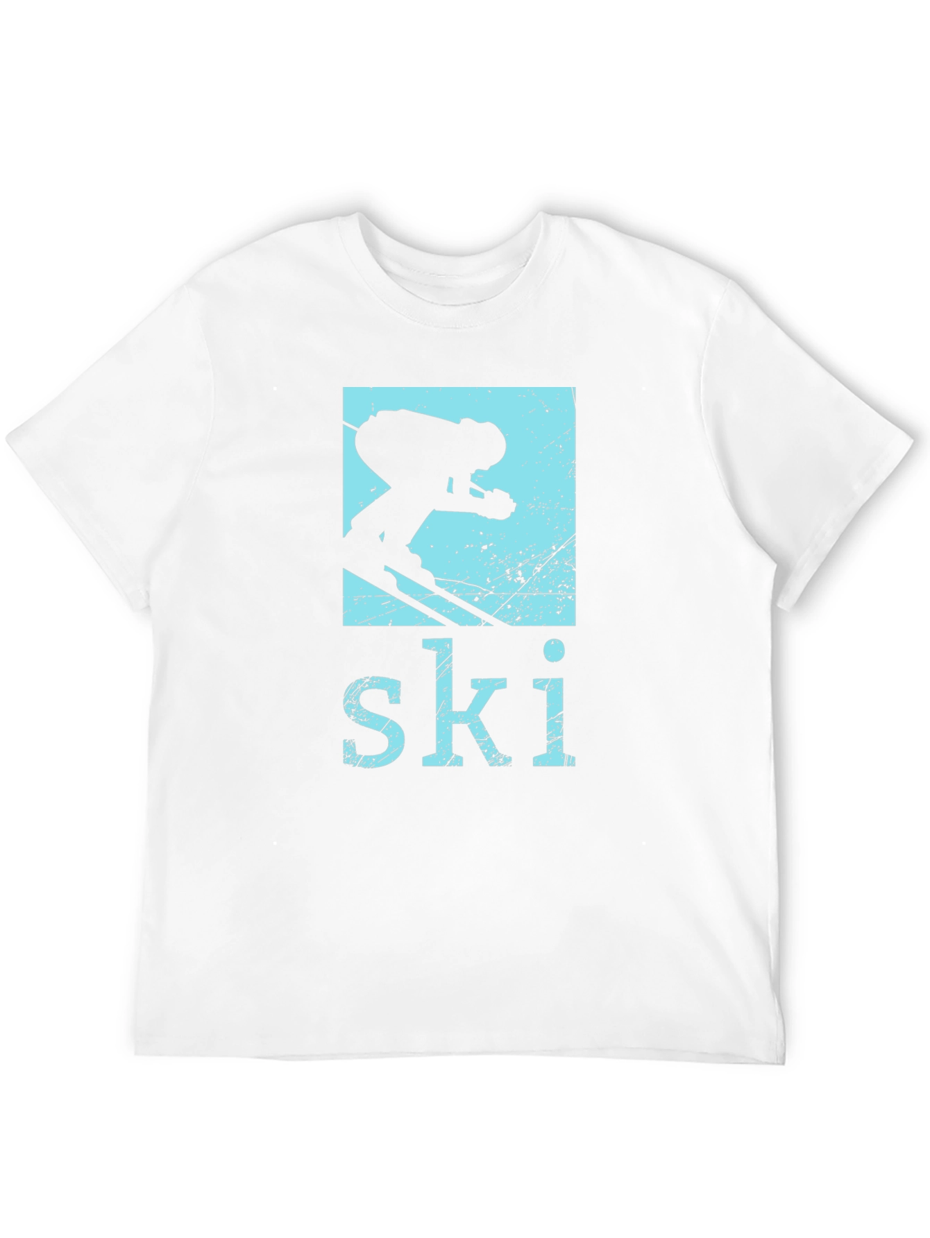 Black Retro Ski T-Shirt - Vintage Skiing Design view 12