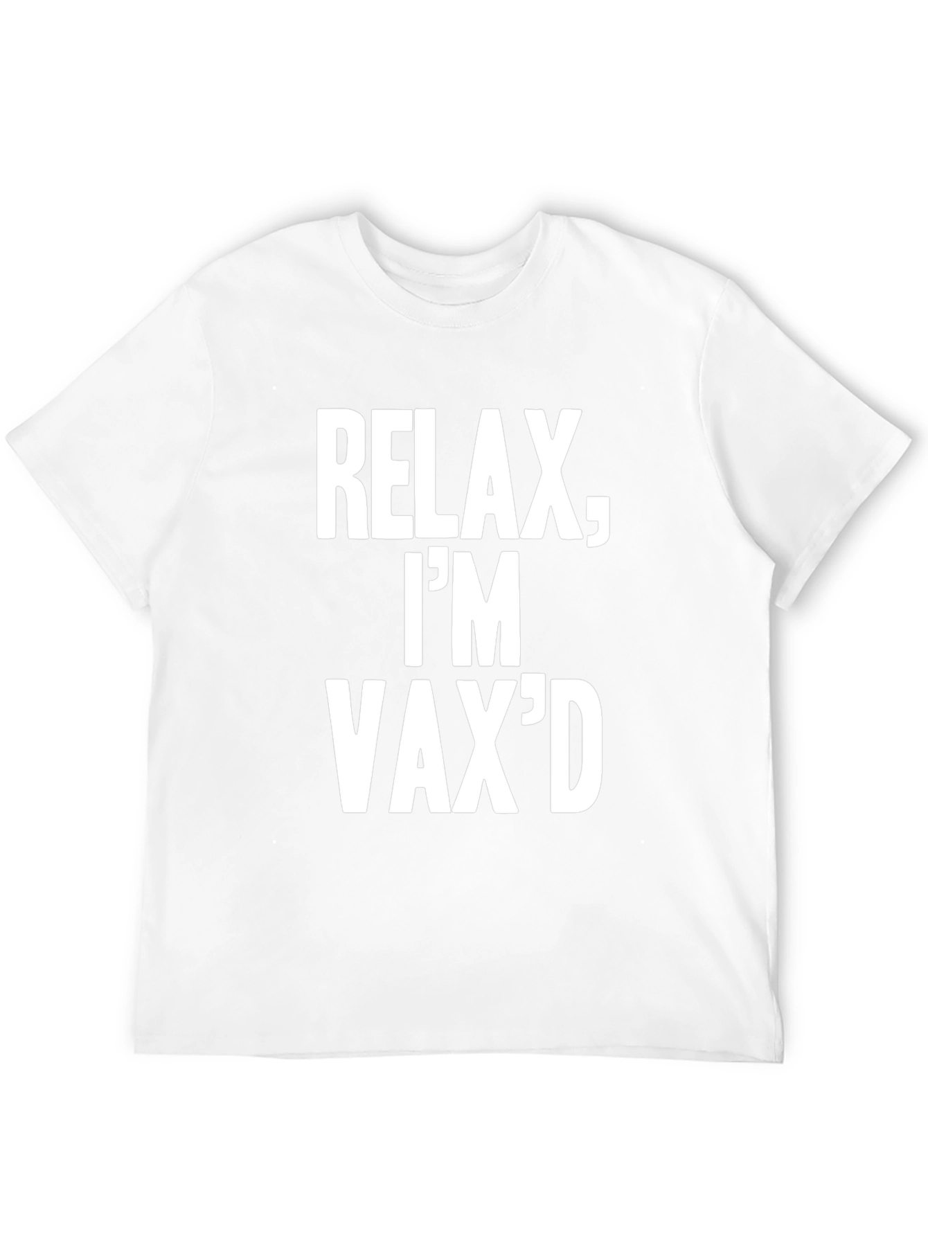 Black Relax, I'm Vax'd T-Shirt - Black Crew Neck Tee view 12
