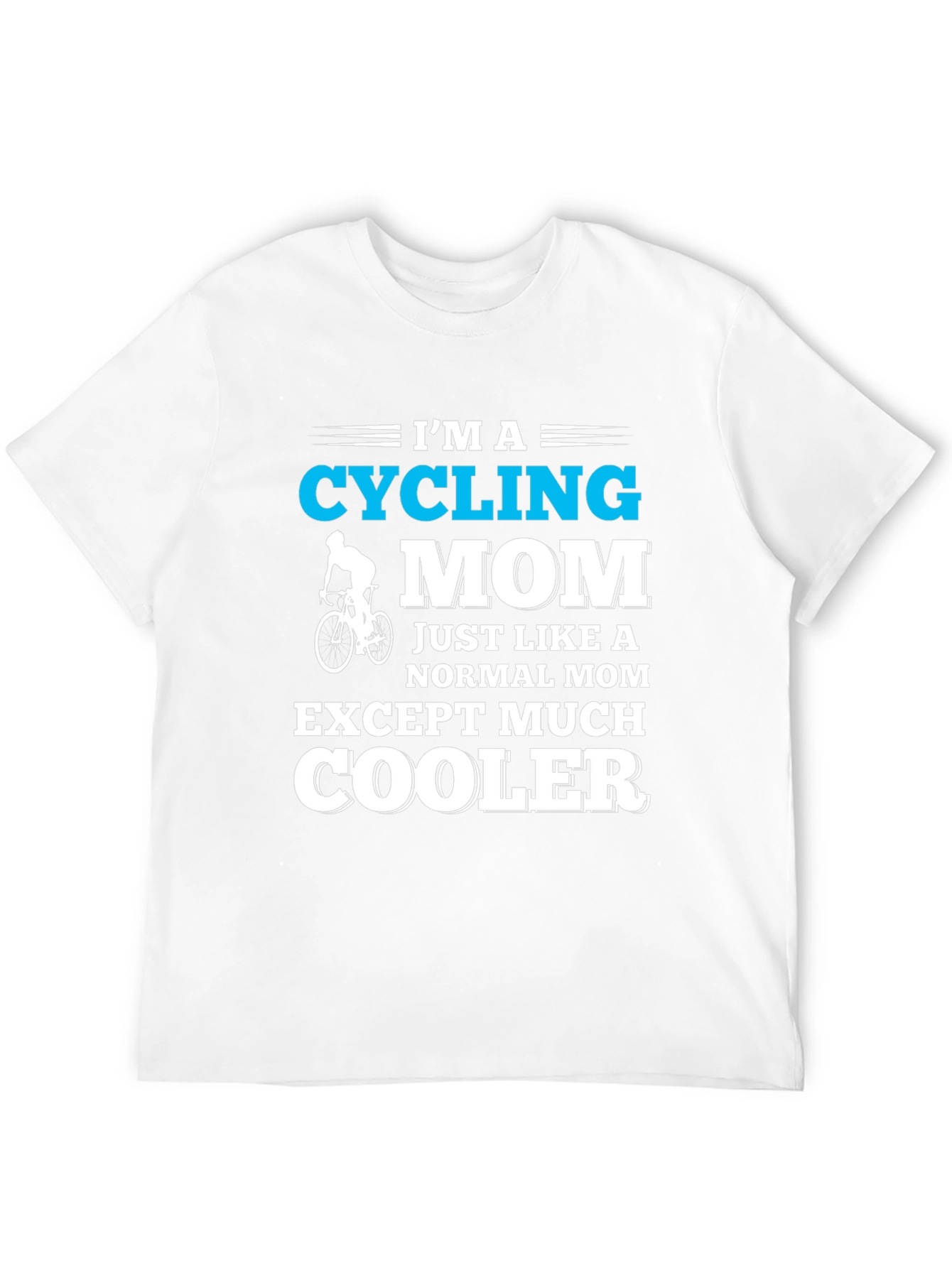 Black Cycling Mom Graphic T-Shirt - Cool Mother's Day Gift view 12