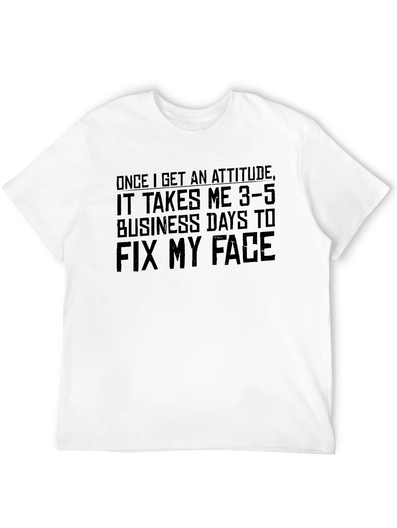 Black Attitude T-Shirt - Funny Graphic Tee for Men view 12