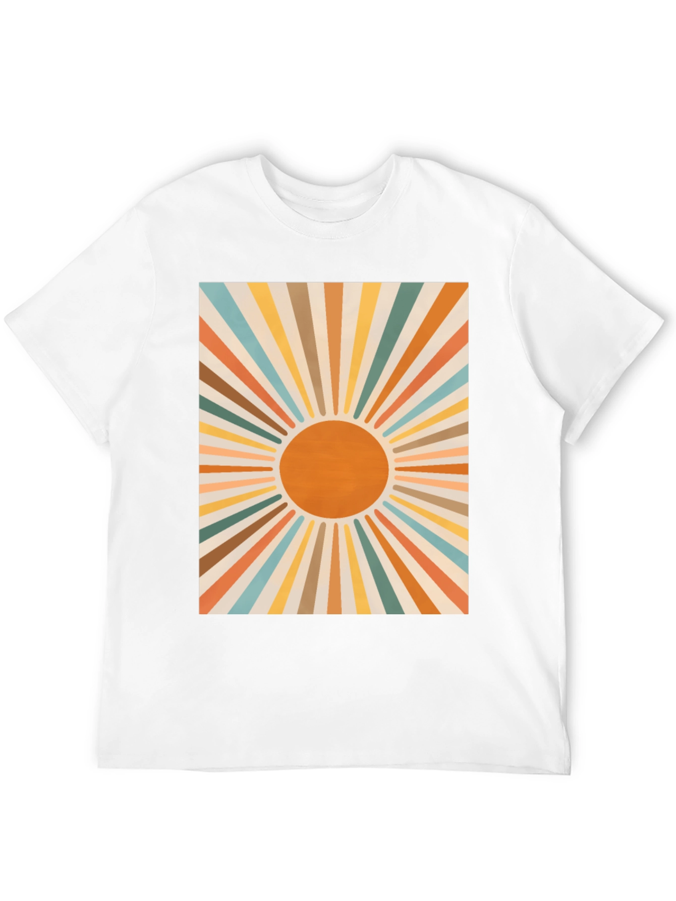 Black Retro Sunburst Graphic Tee - Black view 12