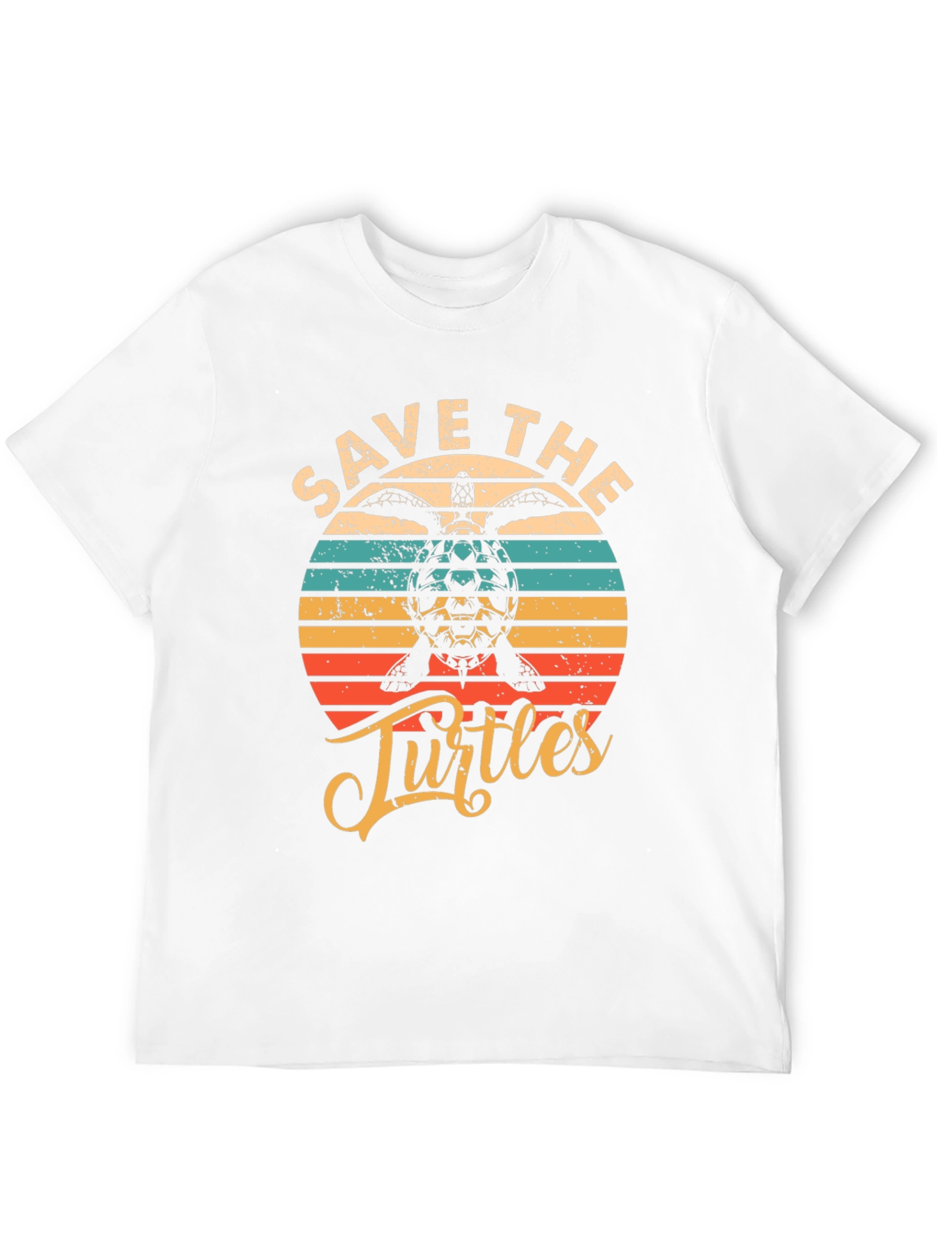 Black Save the Turtles Graphic Tee - Retro Style view 12
