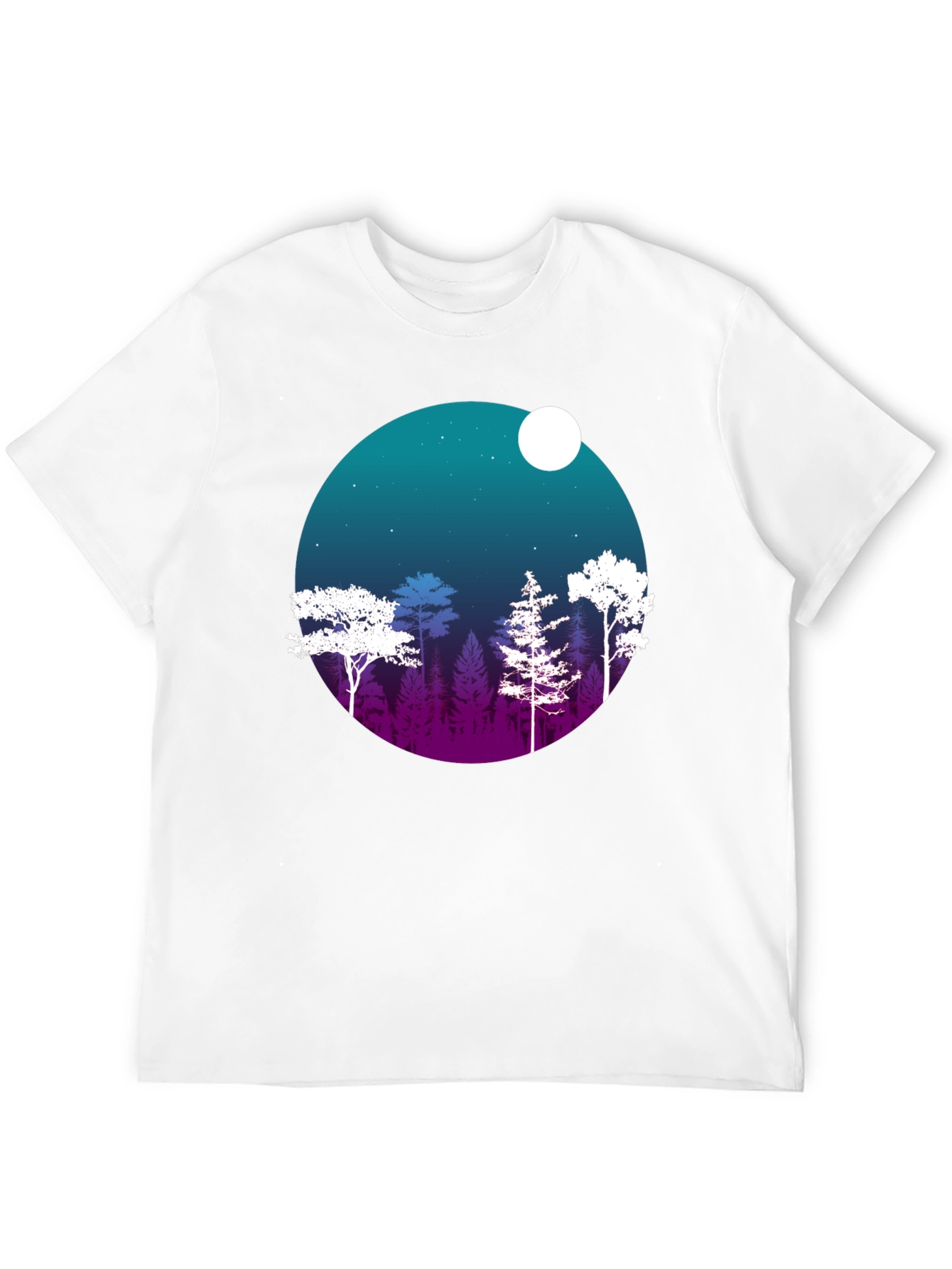 Black Night Forest Graphic Tee view 12