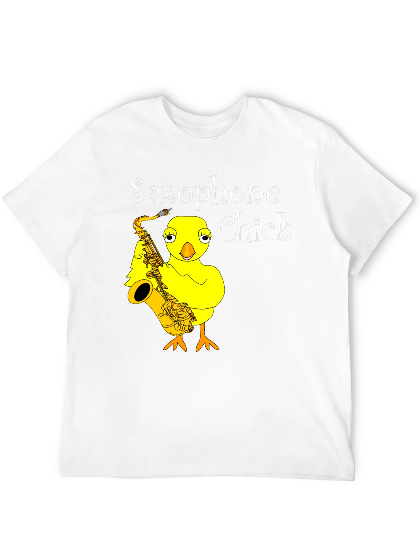Black Saxophone Chick Graphic Tee - Unisex Black T-Shirt view 12