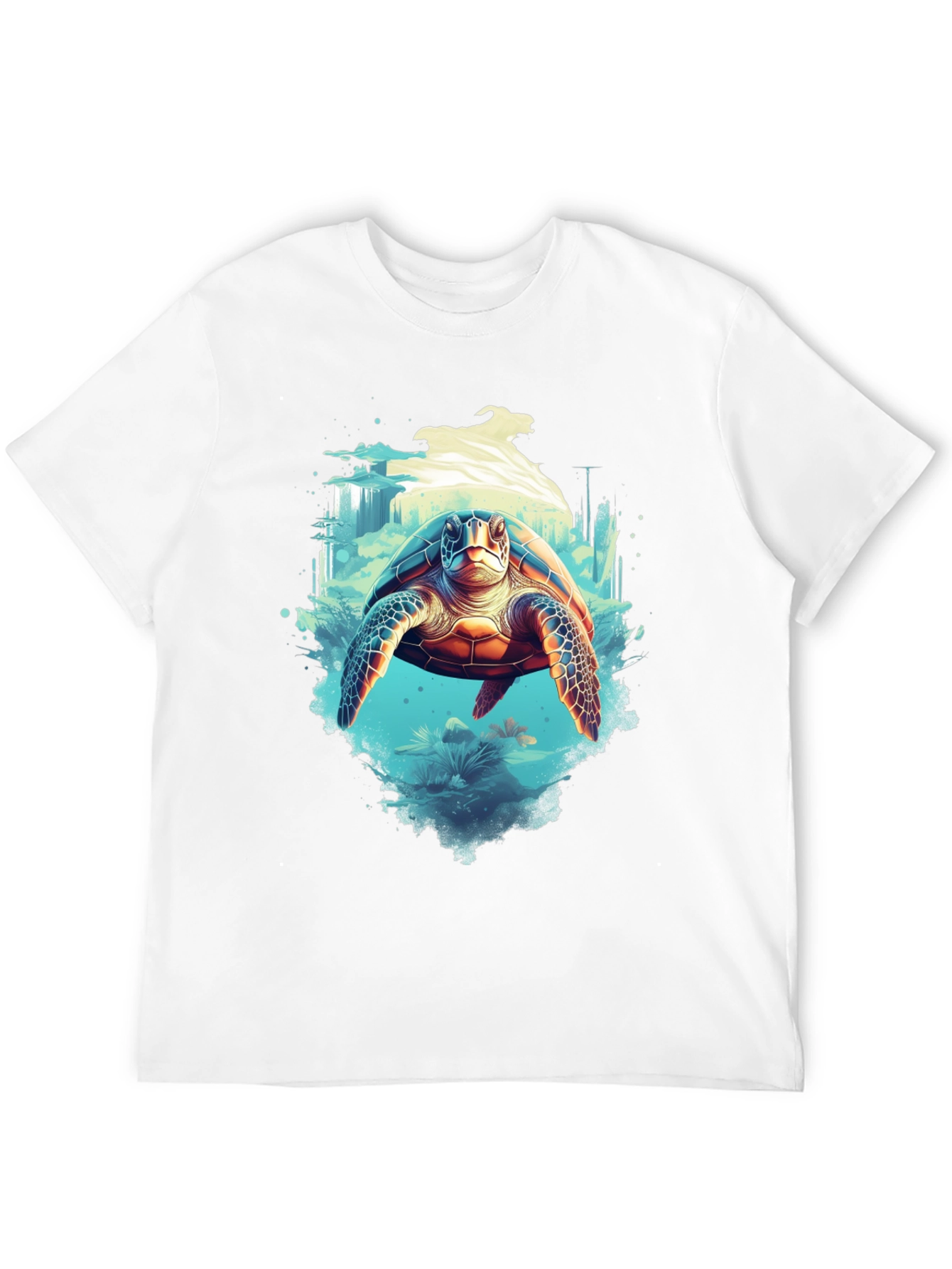 Black Sea Turtle Graphic Tee - Ocean Life Shirt view 12