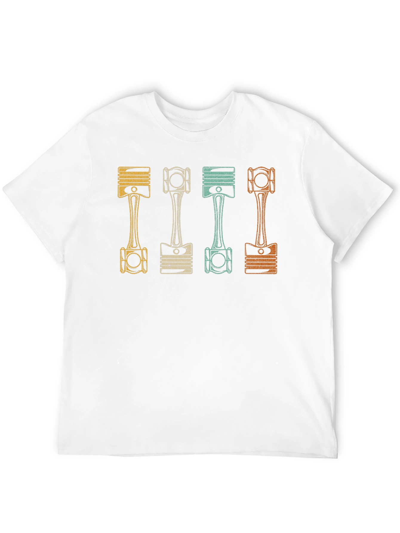 Black Retro Engine Pistons Graphic Tee - Black view 12