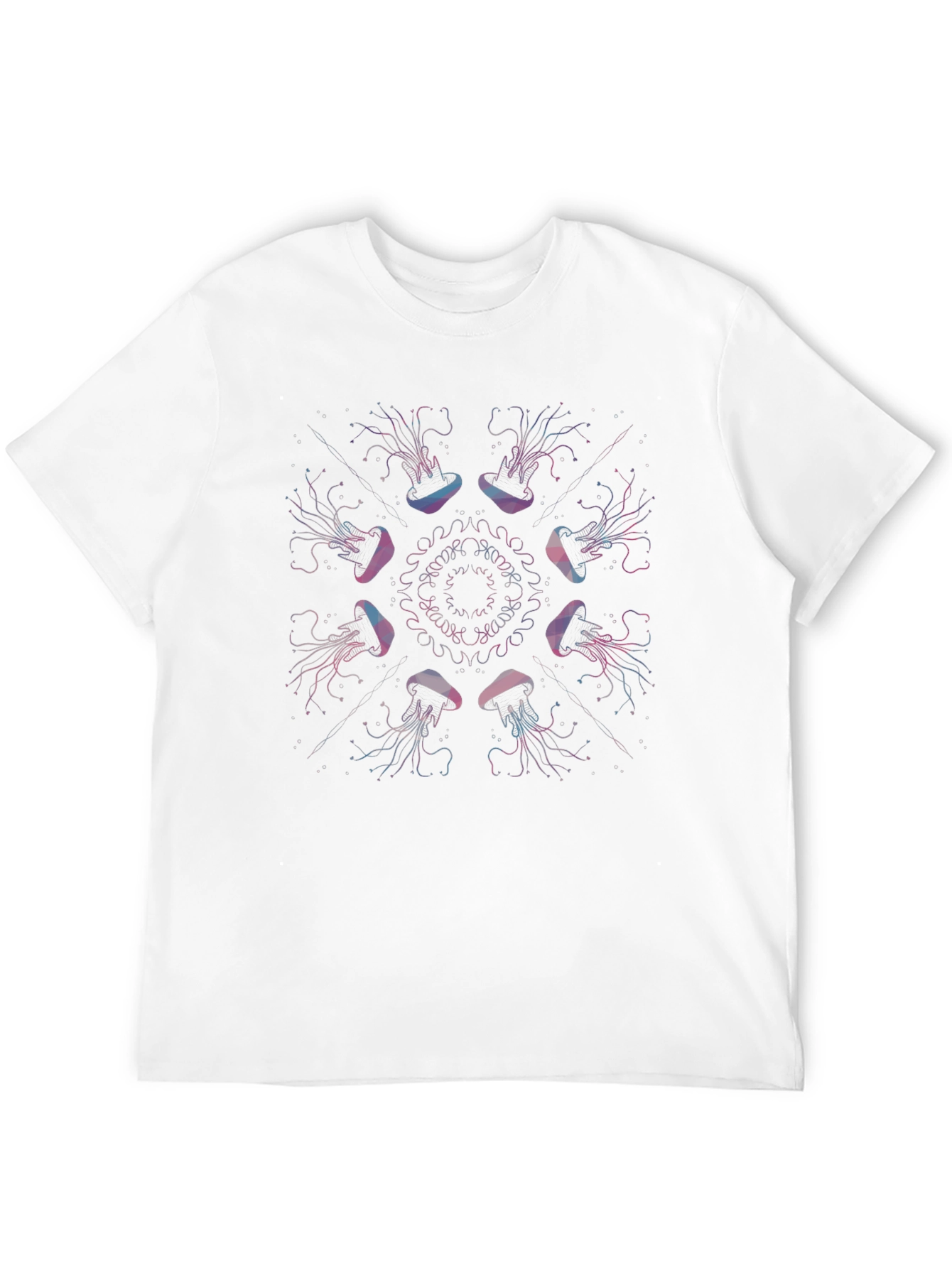 Black Jellyfish Mandala Graphic Print Black Tee view 12