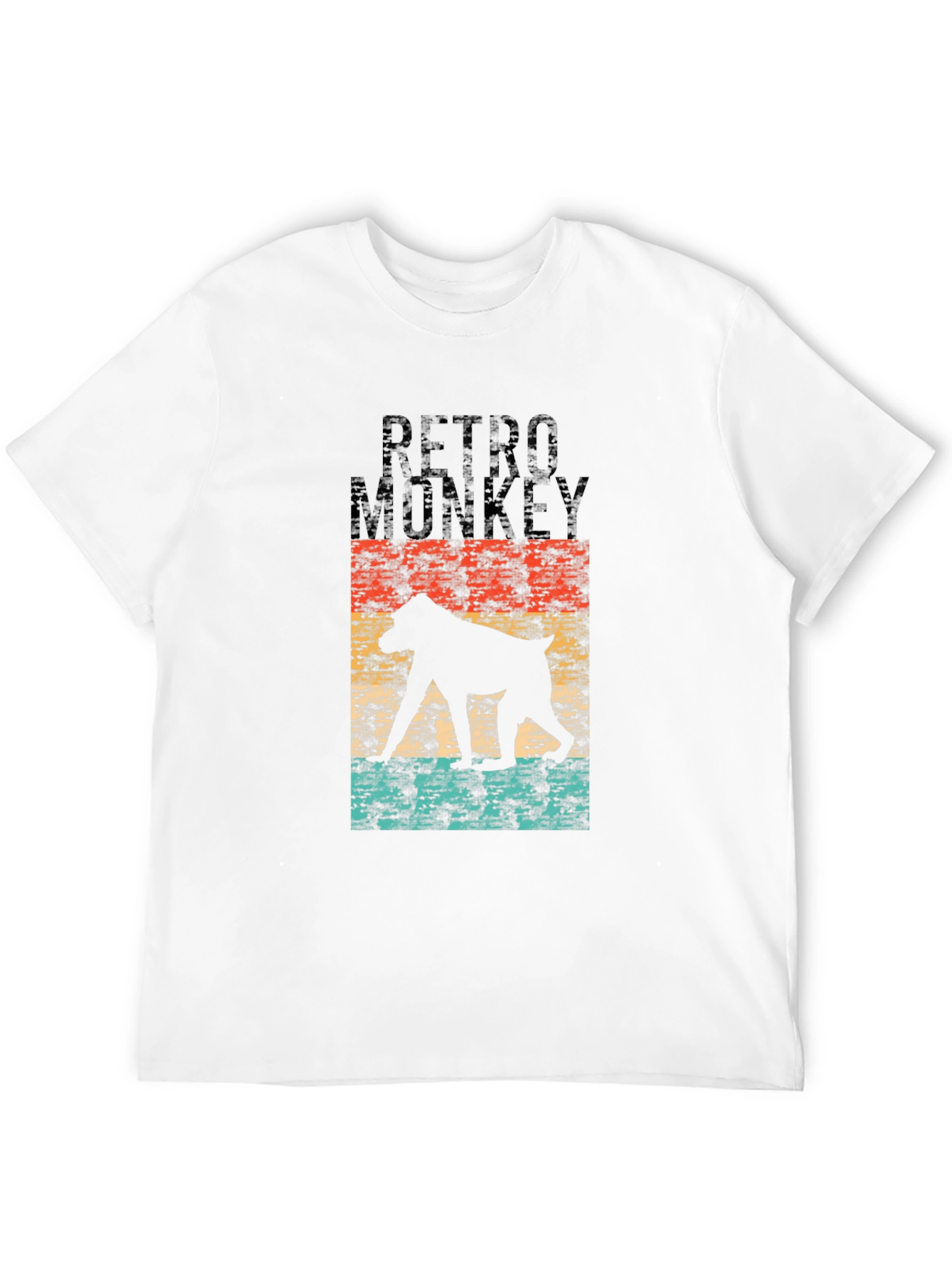 Black Retro Monkey Graphic Tee view 12