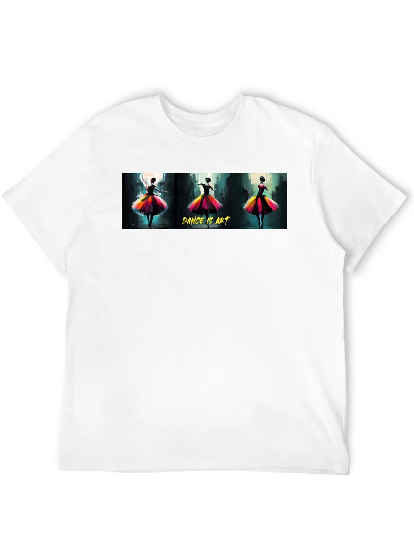 Black Dance is Art Graphic Tee - Black Unisex T-Shirt view 12