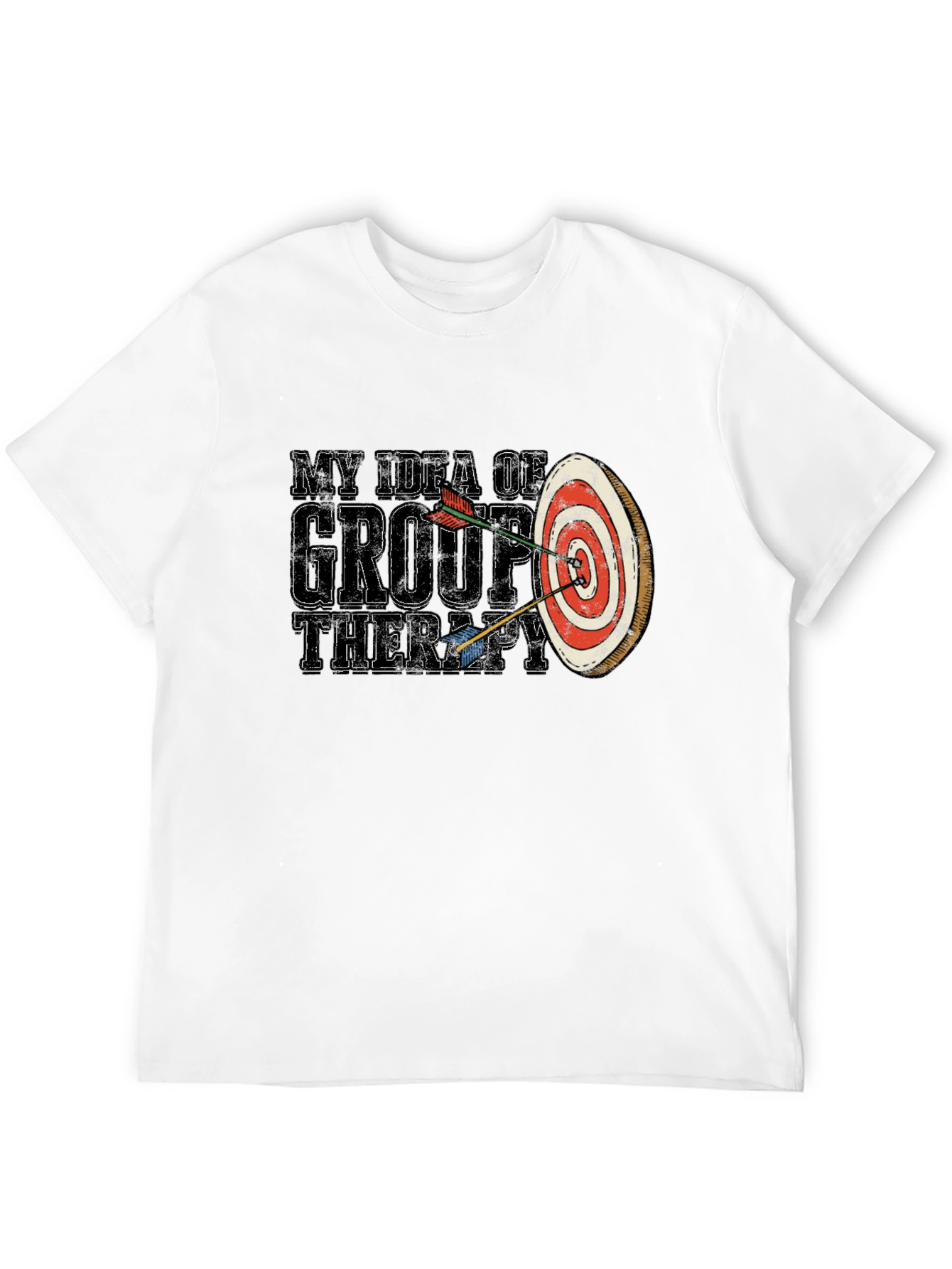 Black My Idea of Group Therapy T-Shirt Funny Archery view 12