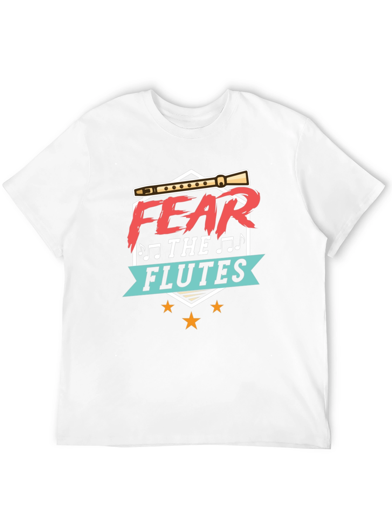 Black Fear The Flutes Funny Music T-Shirt view 12