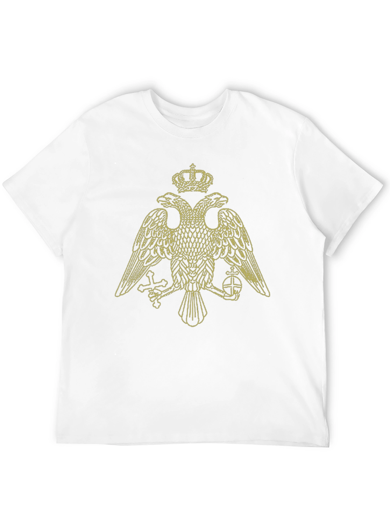 Black Embroidered Double-Headed Eagle Graphic T-Shirt view 12