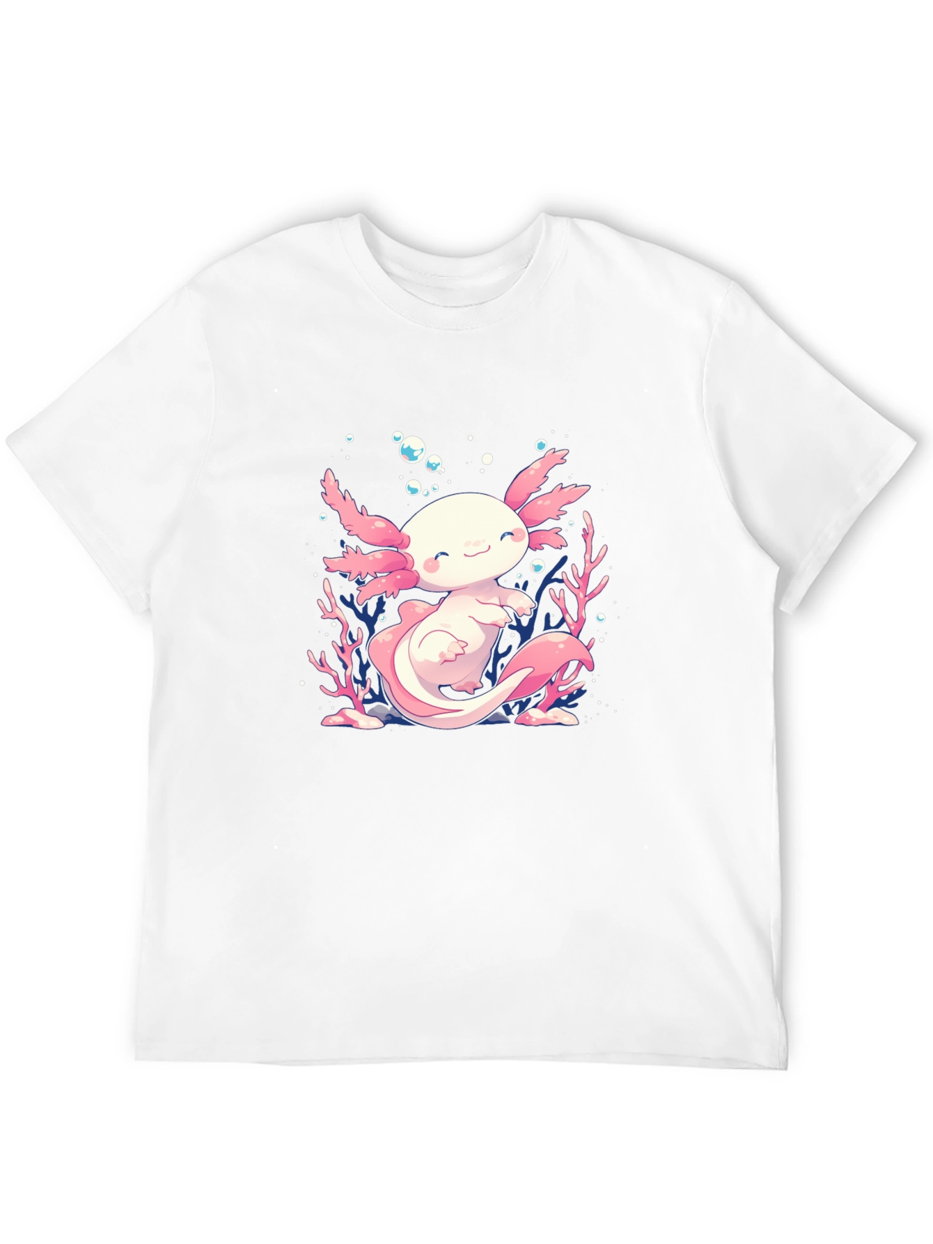 Black Axolotl Graphic Tee - Black Cotton T-Shirt view 12