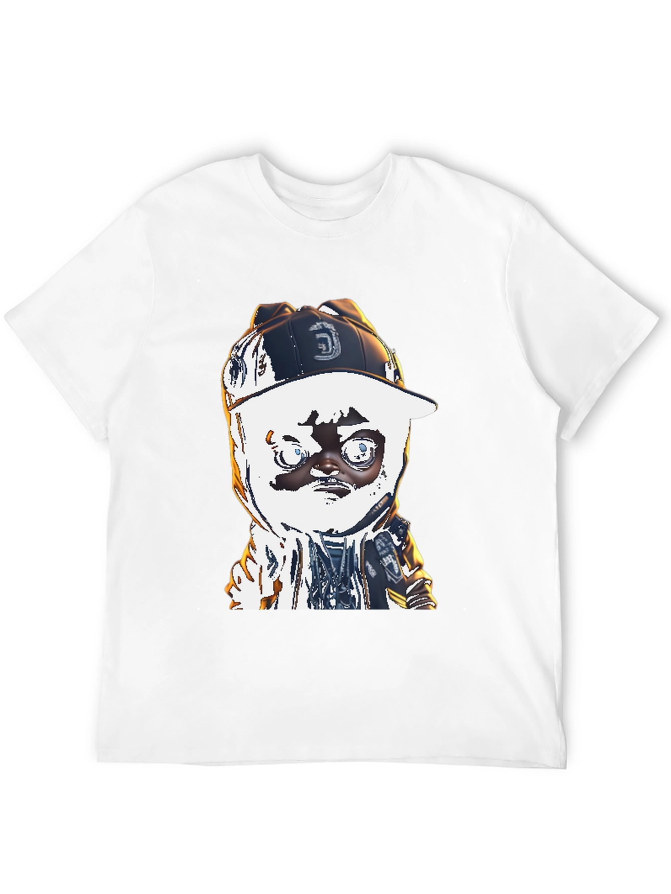 Black Cartoon Character Black T-Shirt view 12