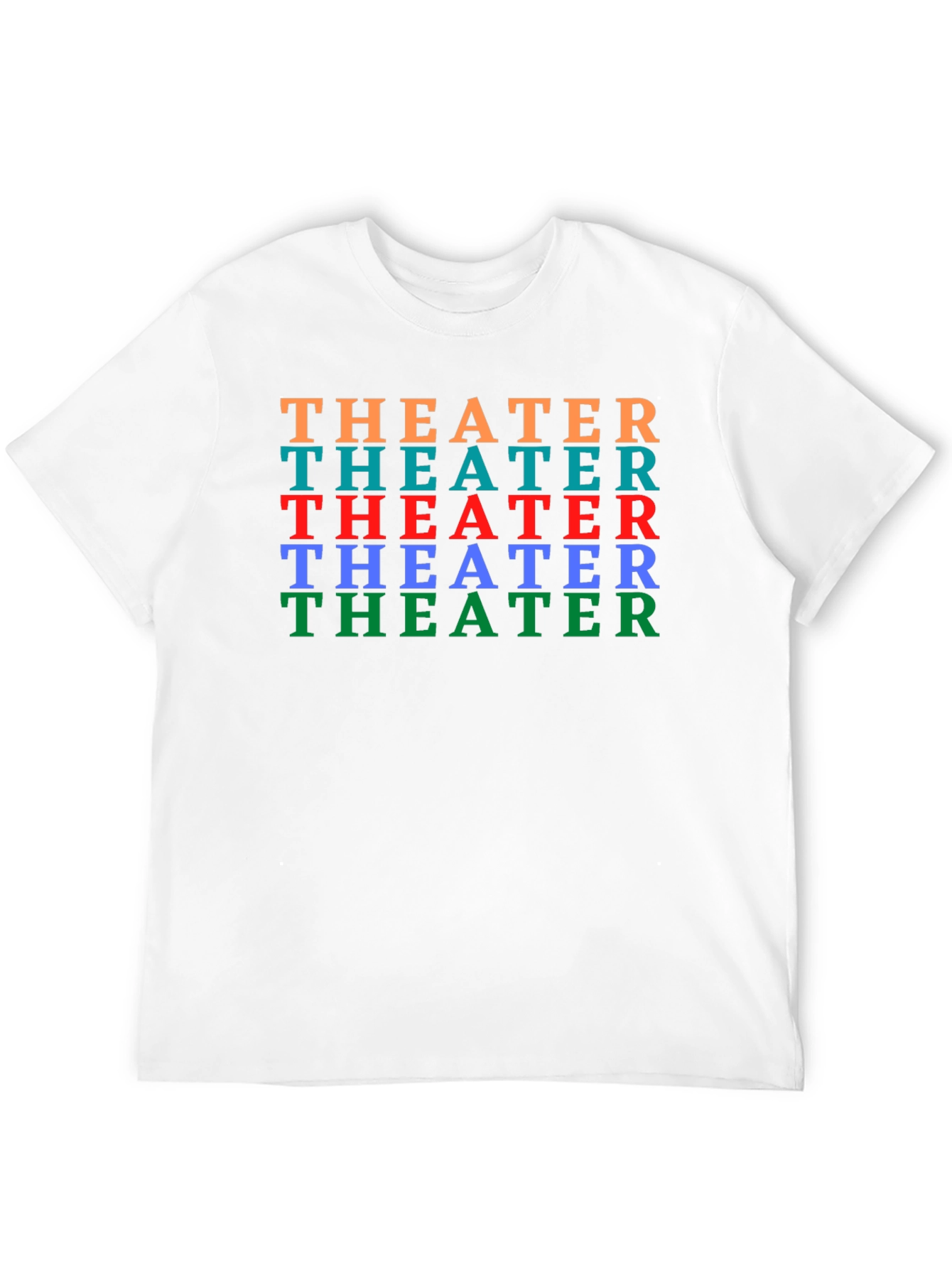 Black Theater Colorful Text T-Shirt view 12