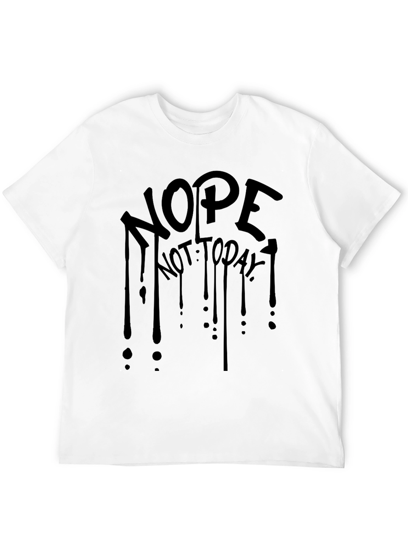 Black Nope Not Today Black Graphic Tee view 12
