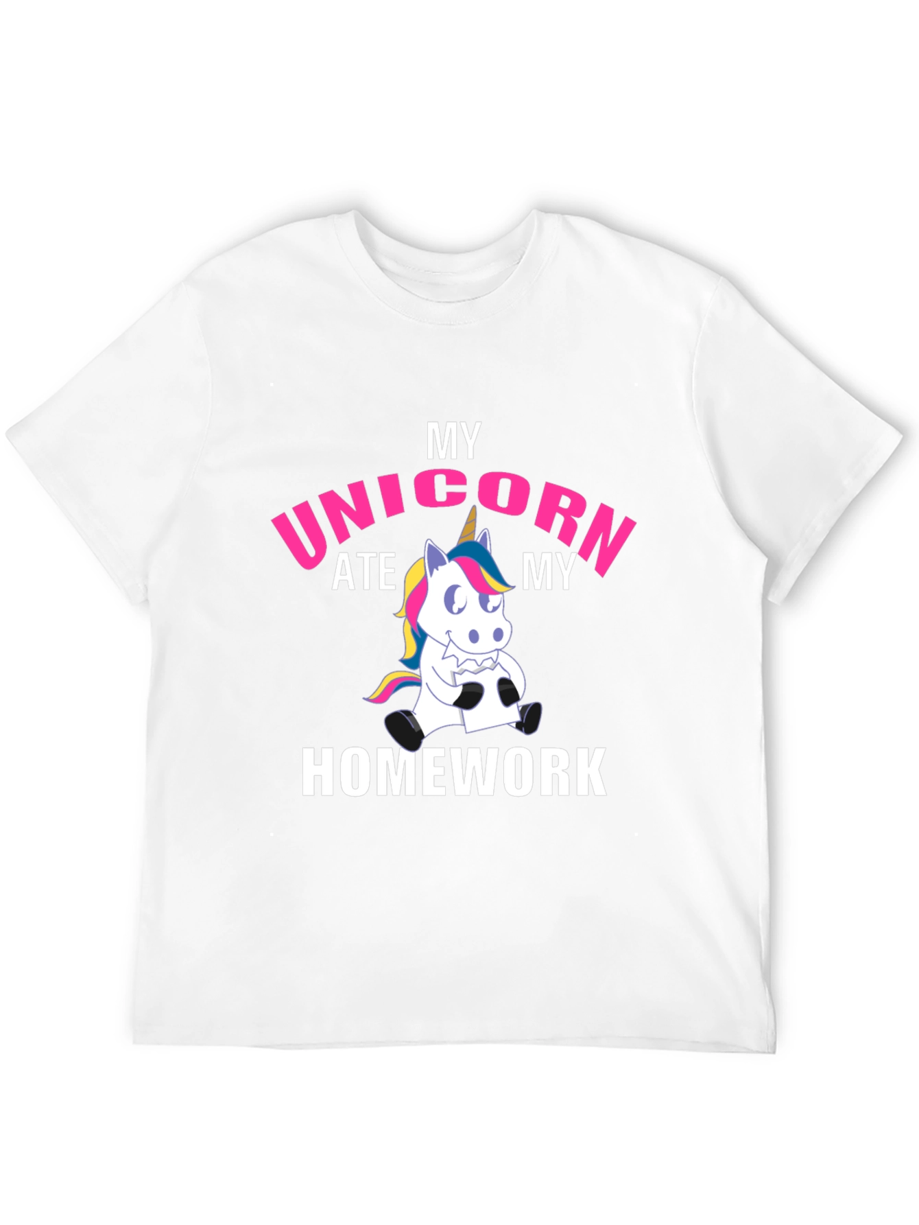 Black My Unicorn Ate My Homework T-Shirt view 12