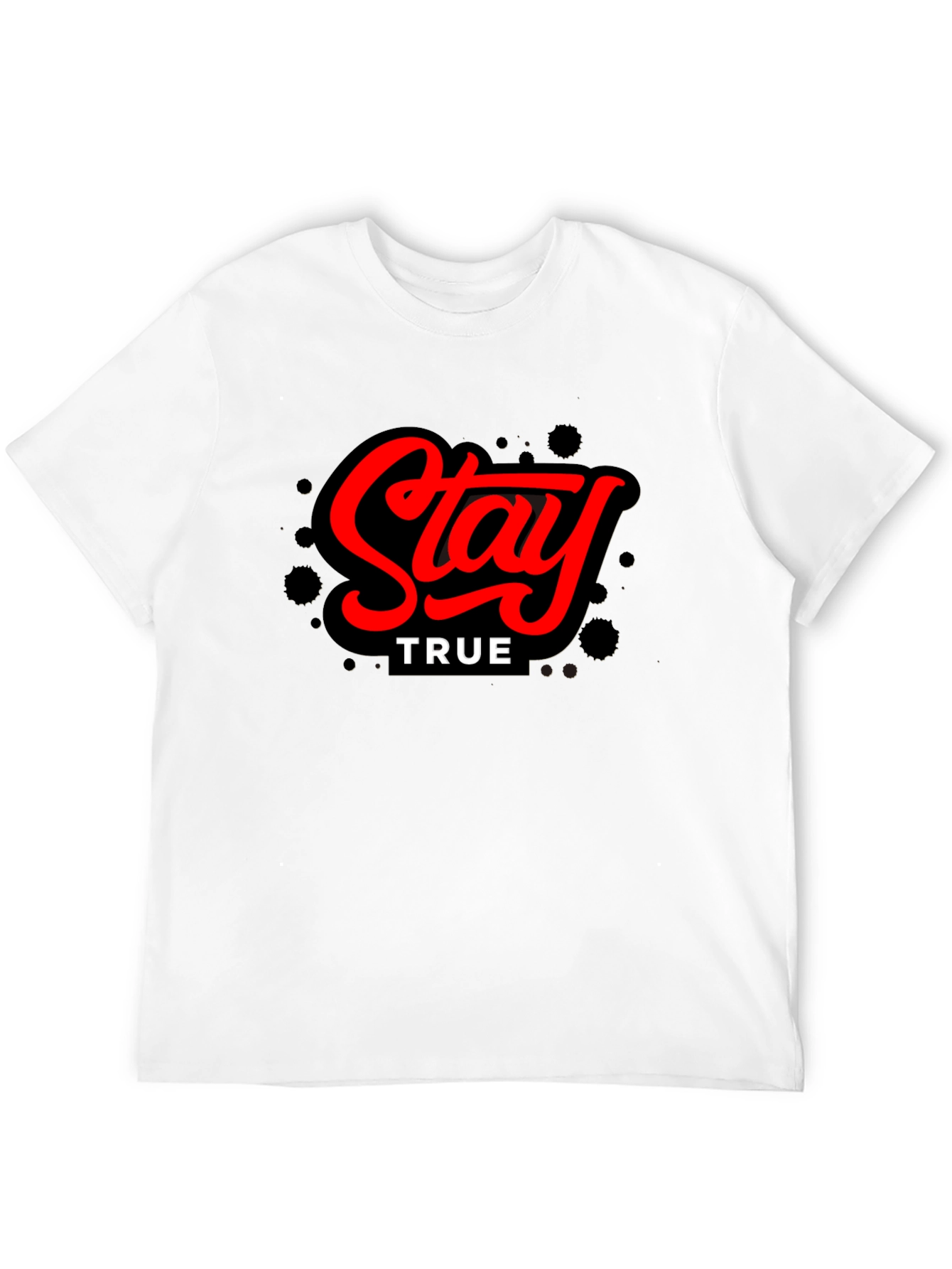 Black Stay True Black Graphic Tee view 12