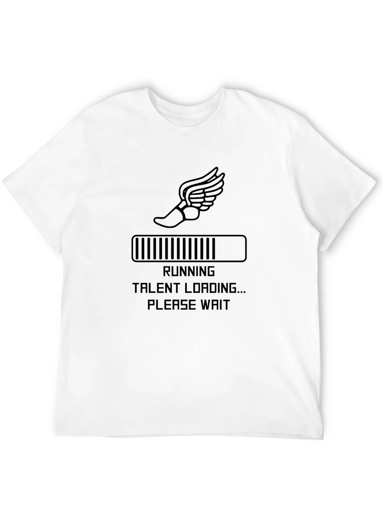 Black Running Talent Loading Men's Black T-Shirt view 12