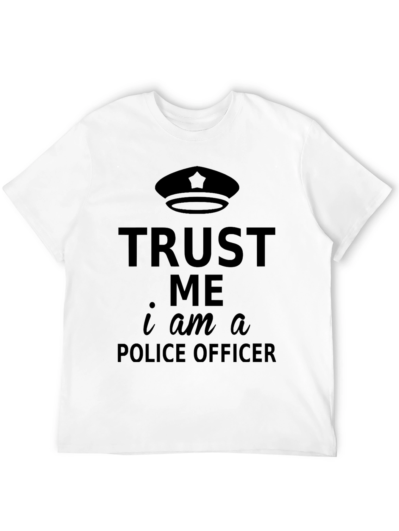 Black Trust Me I'm A Police Officer T-Shirt - Black view 12