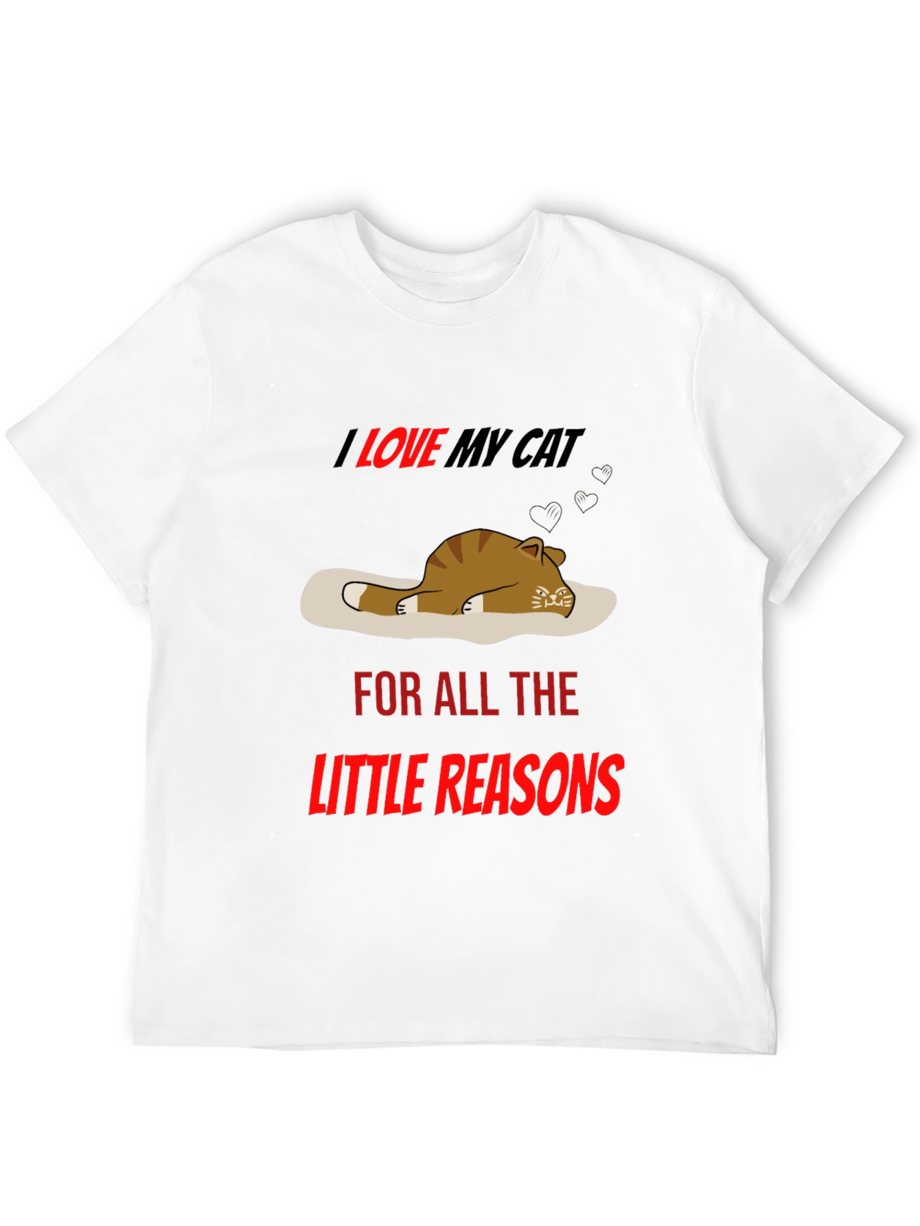 Black I Love My Cat T-Shirt view 12