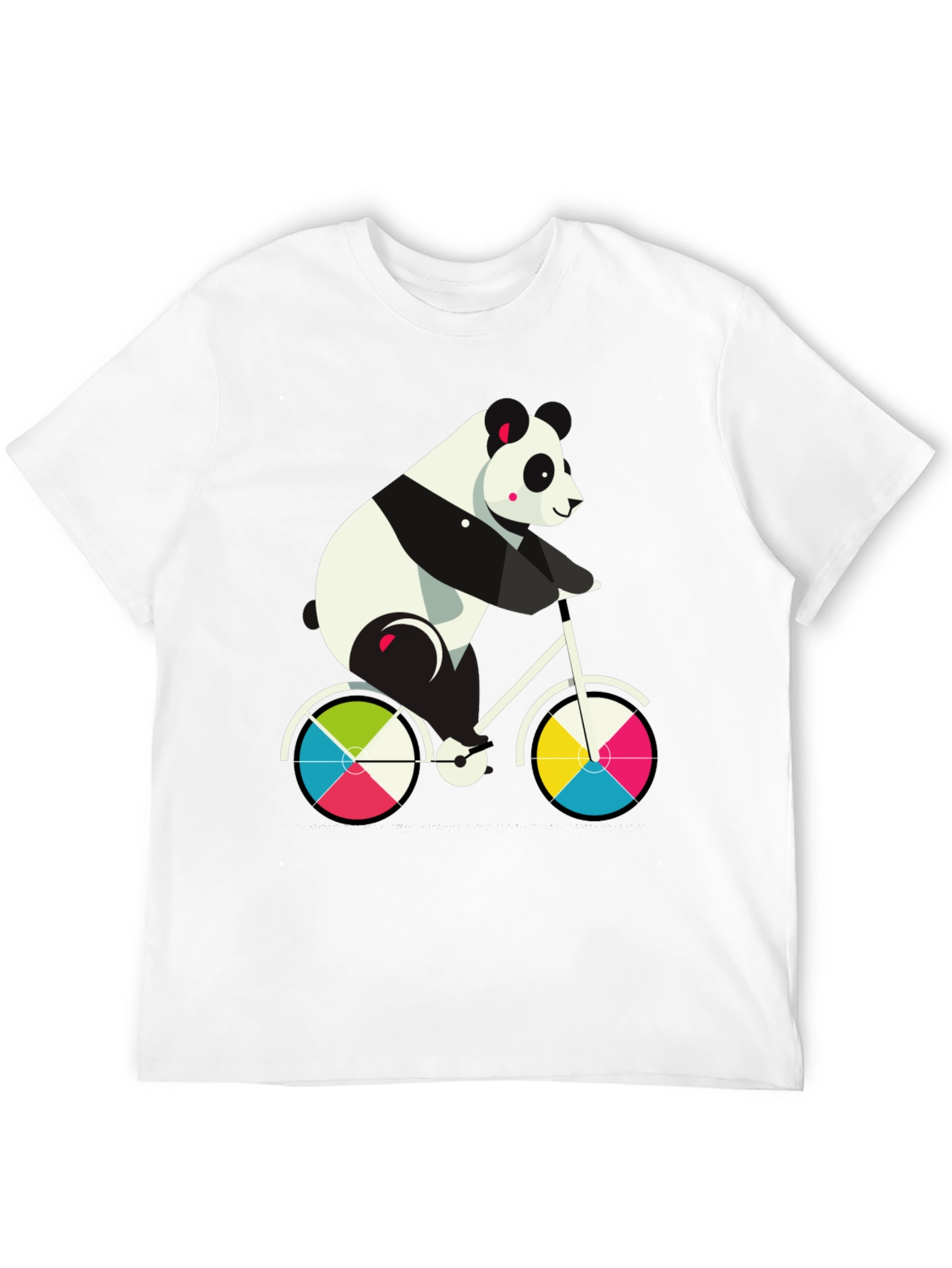 Black Panda on Bike Graphic Tee - Fun & Stylish Cotton T-Shirt view 12