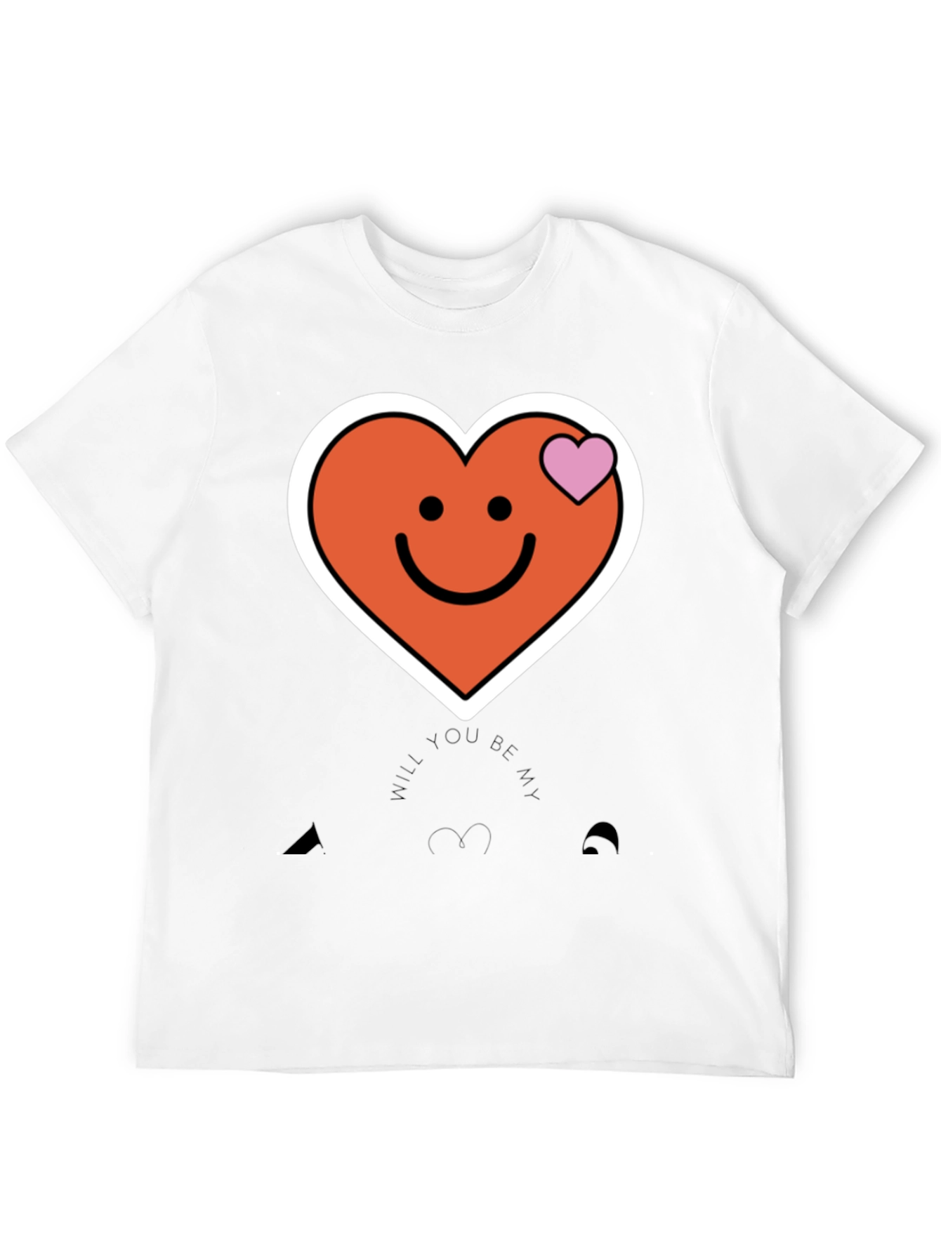 Black Heart Smiley Face Graphic Tee view 12
