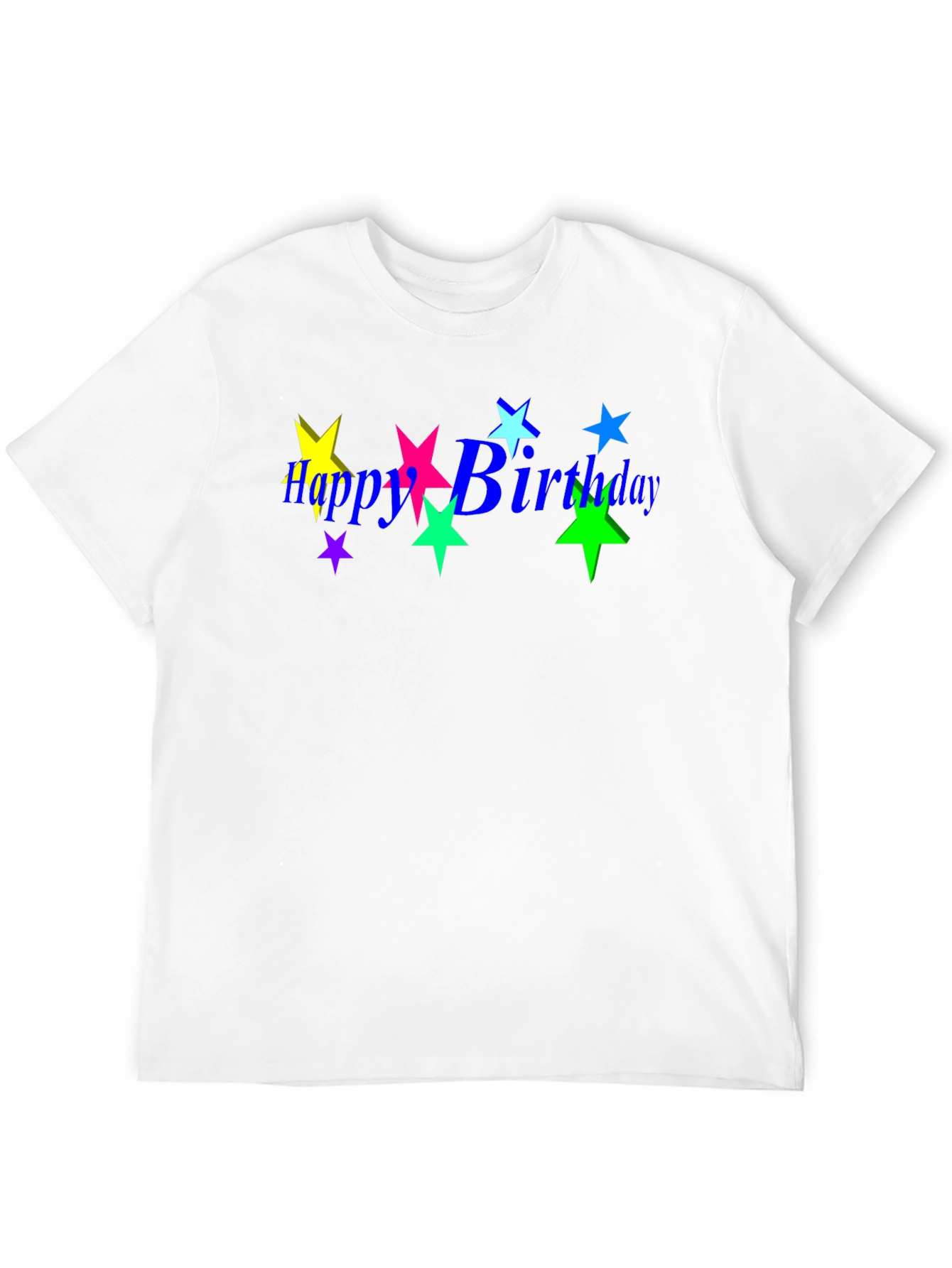 Black Happy Birthday Star Graphic Tee - Trendy Black T-Shirt view 12