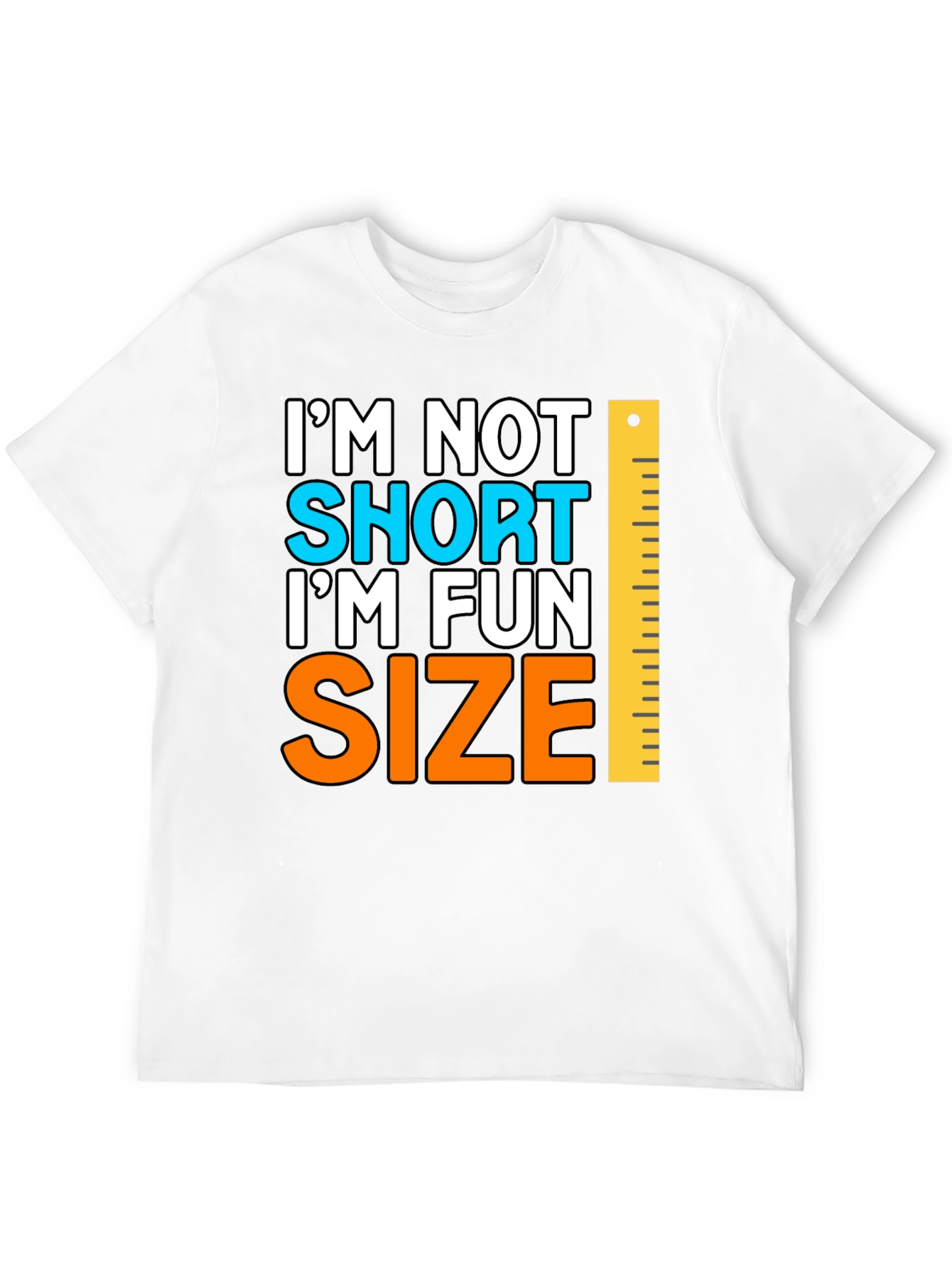 Black Fun Size T-Shirt - Humorous Short Joke view 12