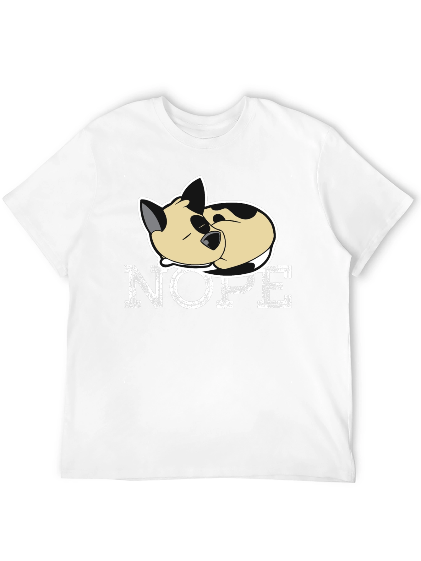 Black Nope Cat T-Shirt - Funny Lazy Cat Tee view 12