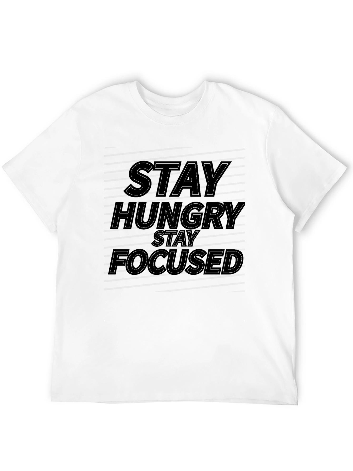 Black Stay Hungry Stay Focused Black Graphic Tee view 12