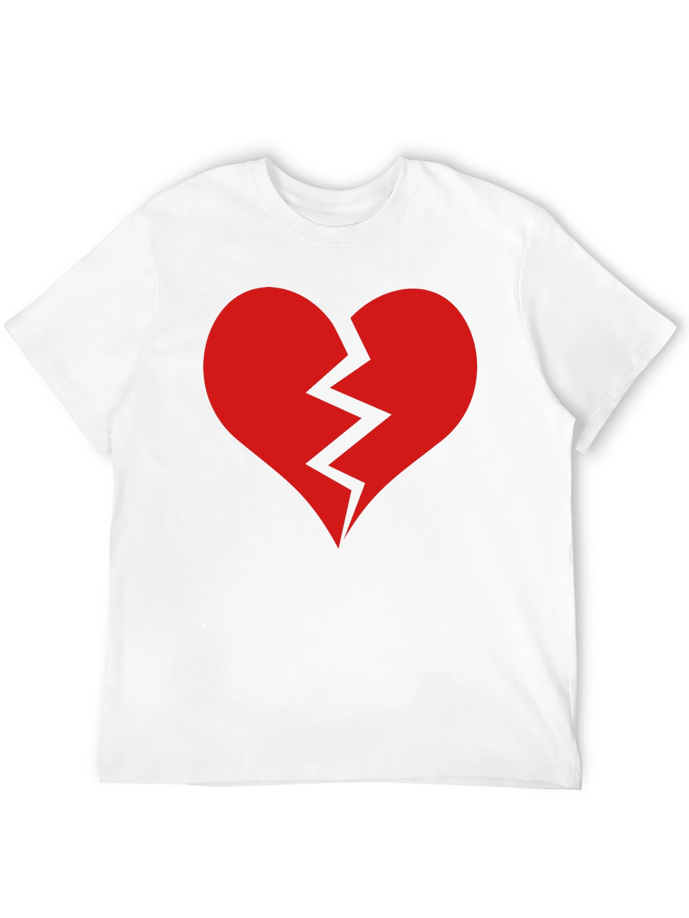 Black Broken Heart Graphic Tee - Black Cotton T-Shirt view 12