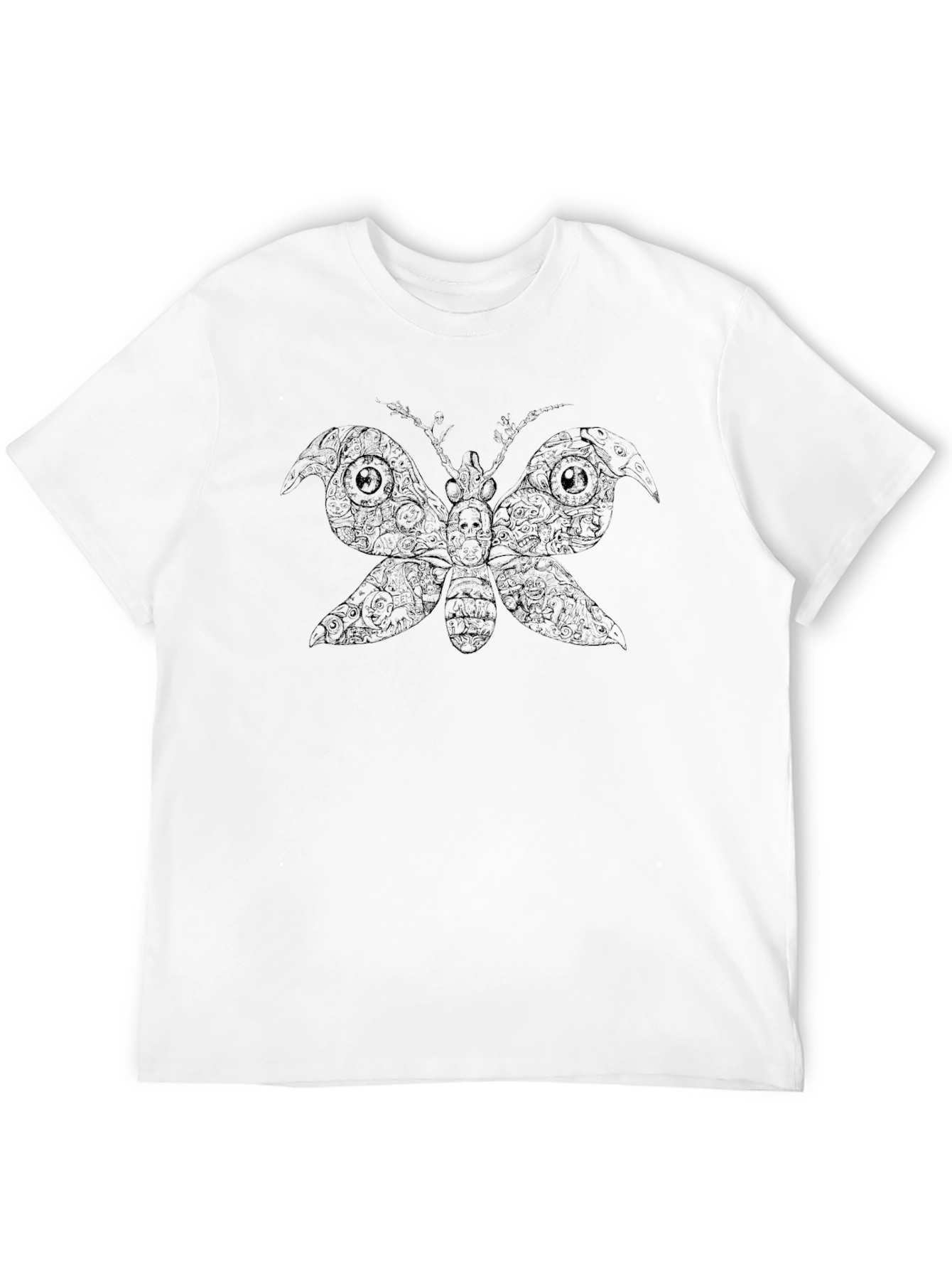 Black Dark Butterfly Graphic Tee - Men's Casual Style view 12