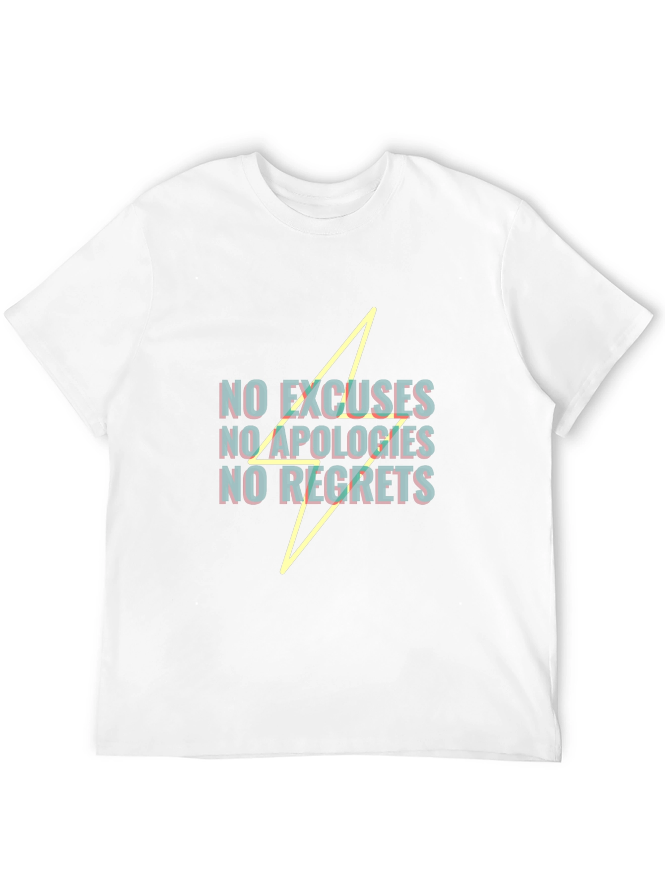 Black No Excuses Graphic Print Black T-Shirt view 12
