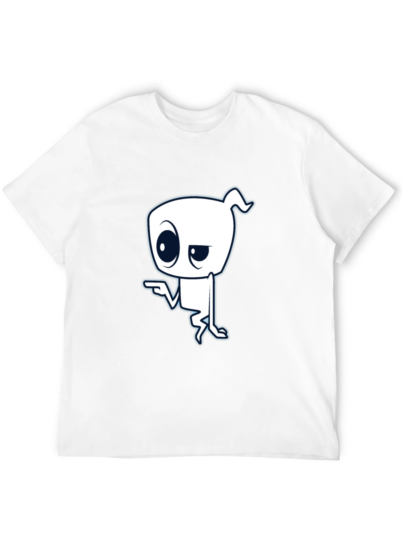 Black Cool Ghost Graphic Black T-Shirt view 12