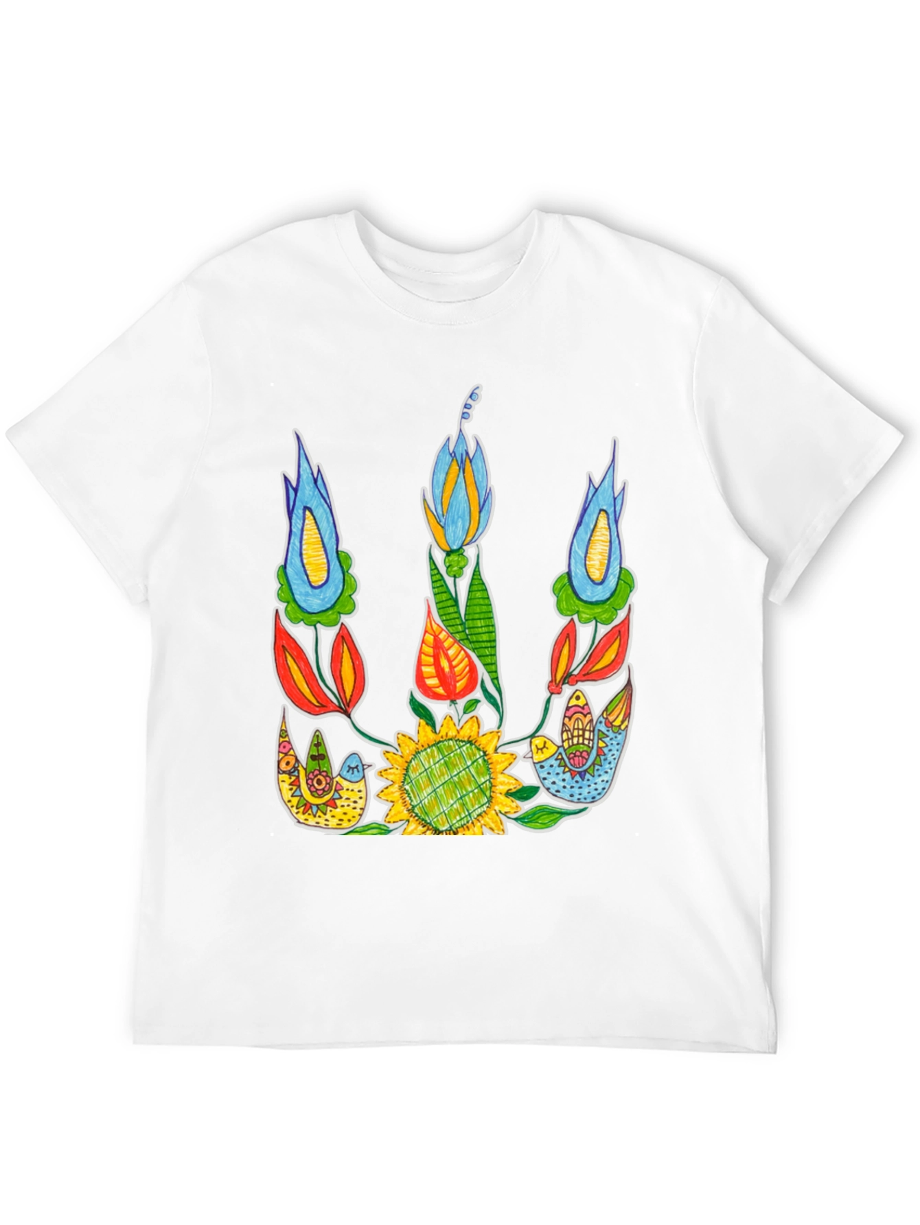 Black Ukrainian Floral Graphic Tee view 12