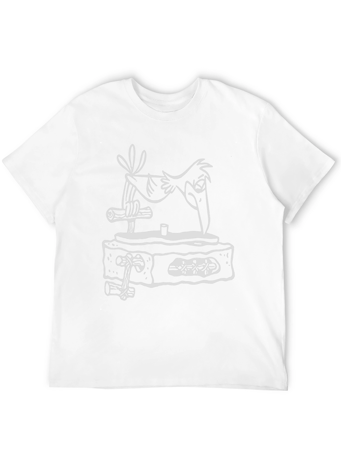 Black Cartoon Bird T-Shirt - Unique Graphic Tee view 12