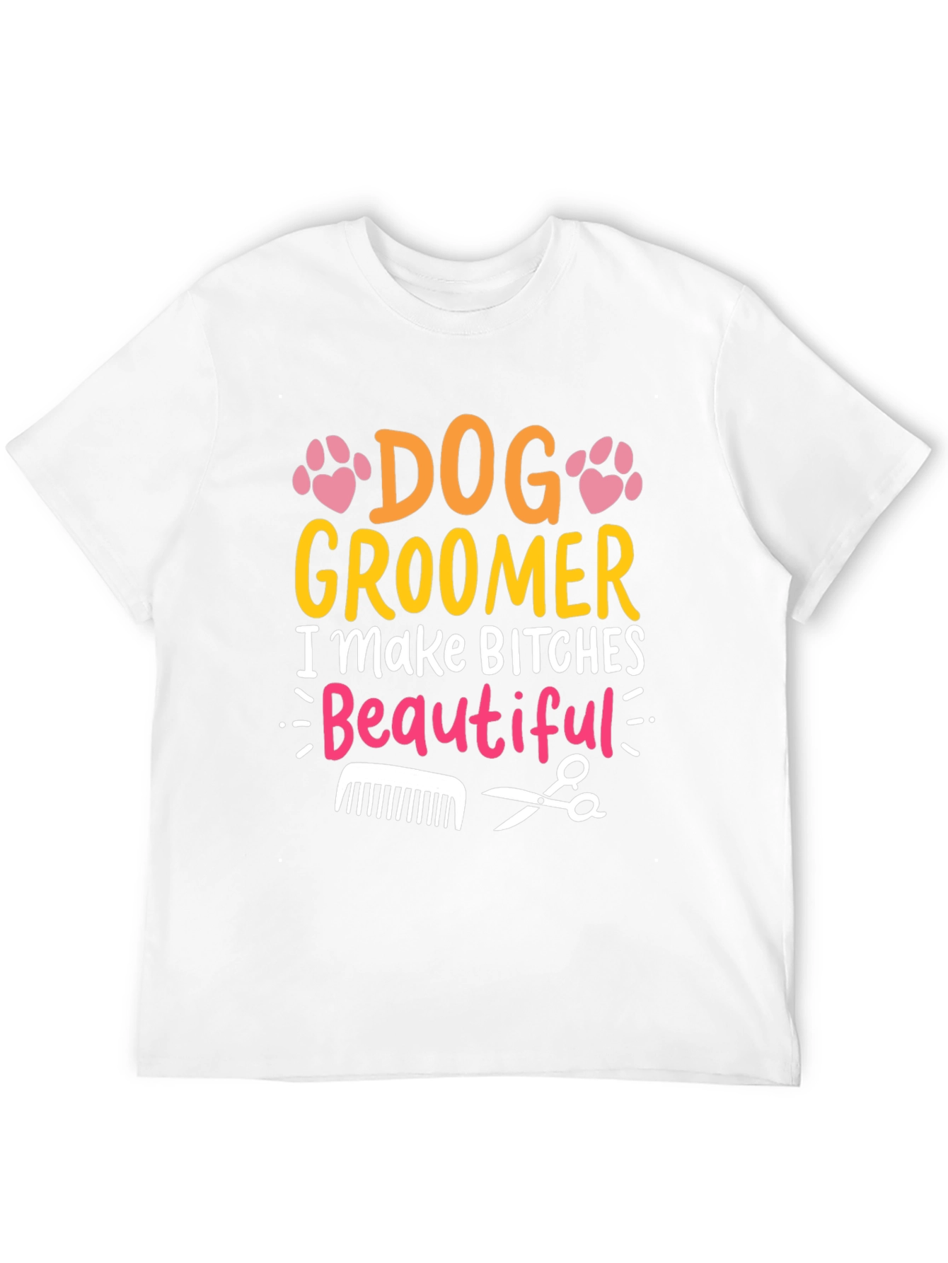 Black Dog Groomer Funny T-Shirt view 12