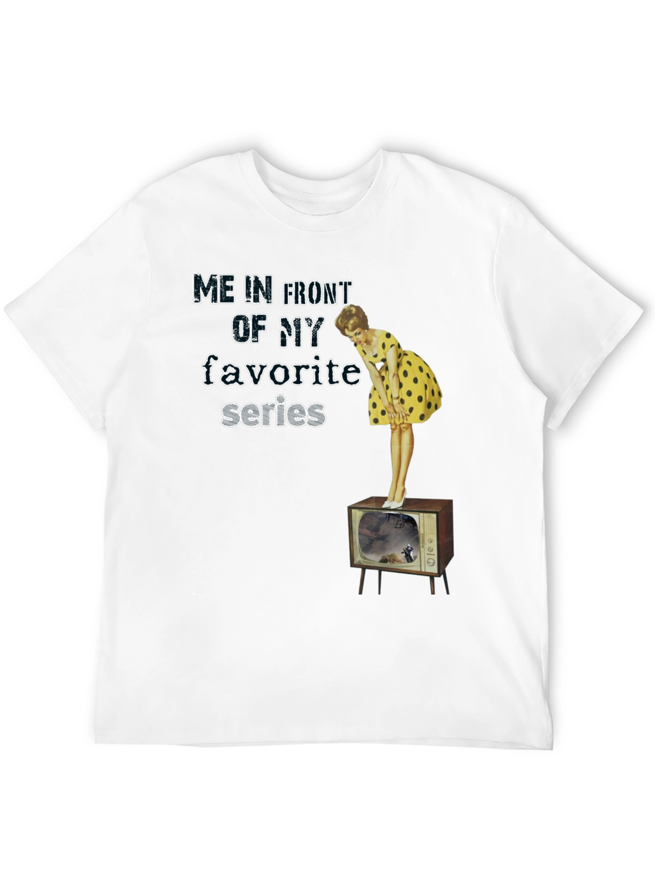 Black Retro TV Series Graphic Tee view 12