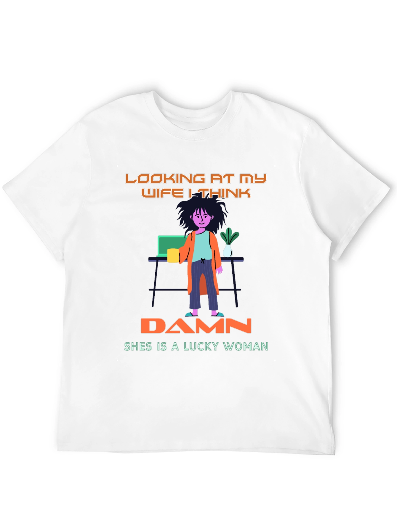 Black Lucky Woman Graphic T-Shirt view 12