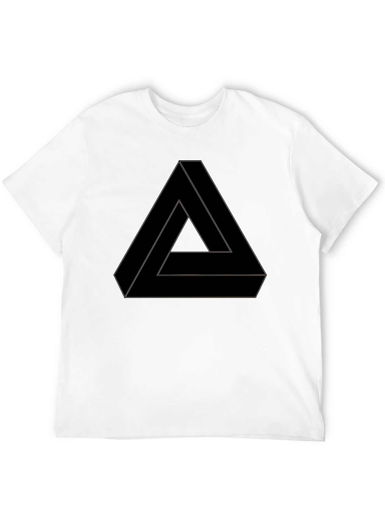 Black Impossible Triangle Graphic Tee - Black view 12