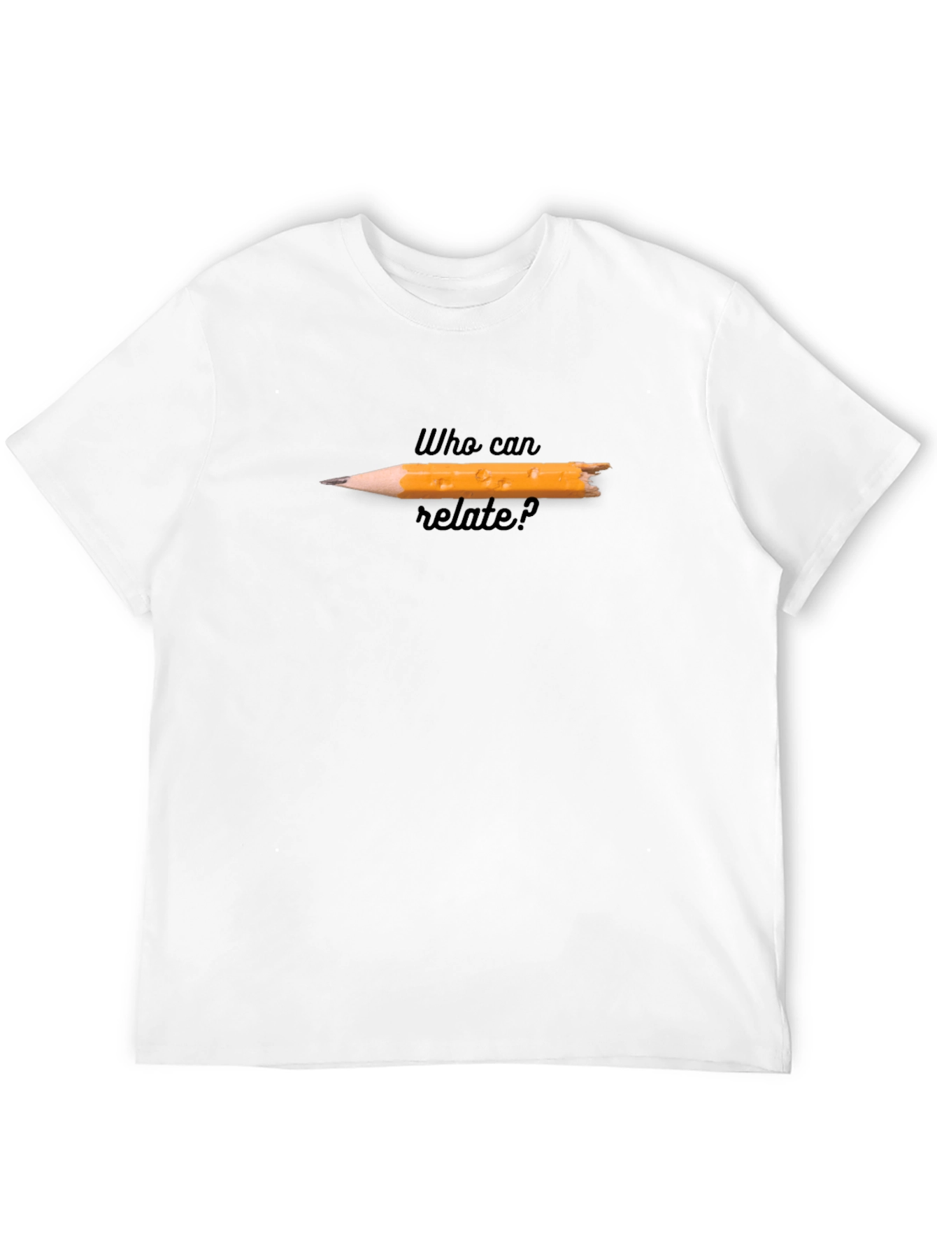 Black Relatable Bitten Pencil Graphic Tee - Black view 12