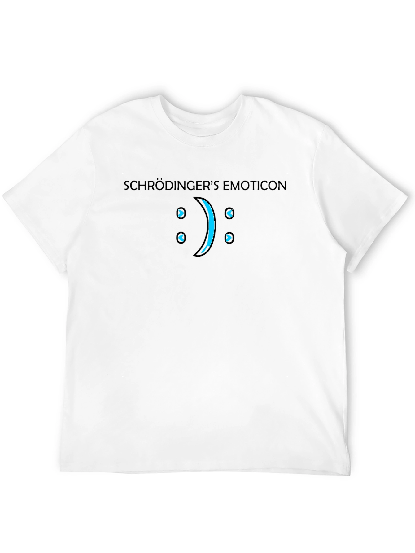 Black Schrödinger's Emoticon T-Shirt - Funny Science Tee view 12