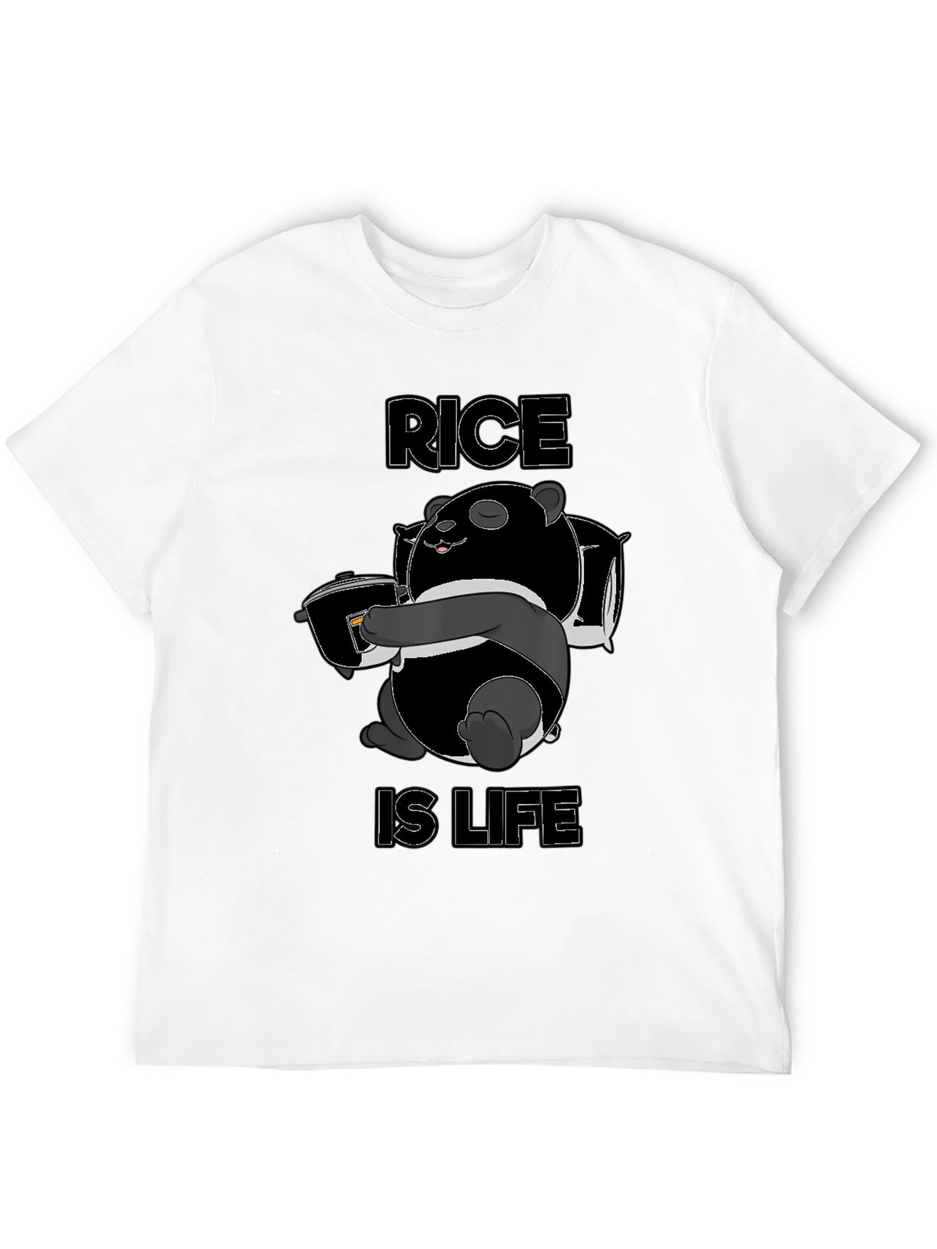 Black Rice is Life Panda Graphic T-Shirt view 12