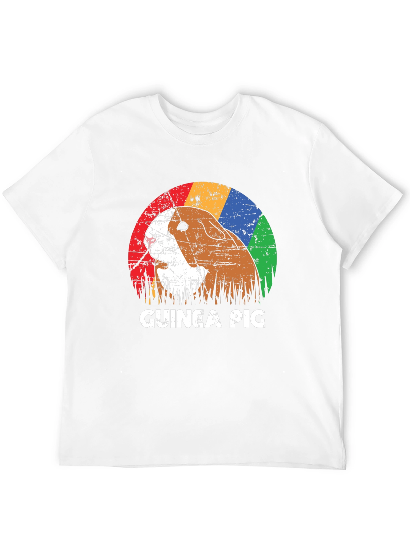 Black Retro Guinea Pig Graphic T-Shirt - Unisex view 12
