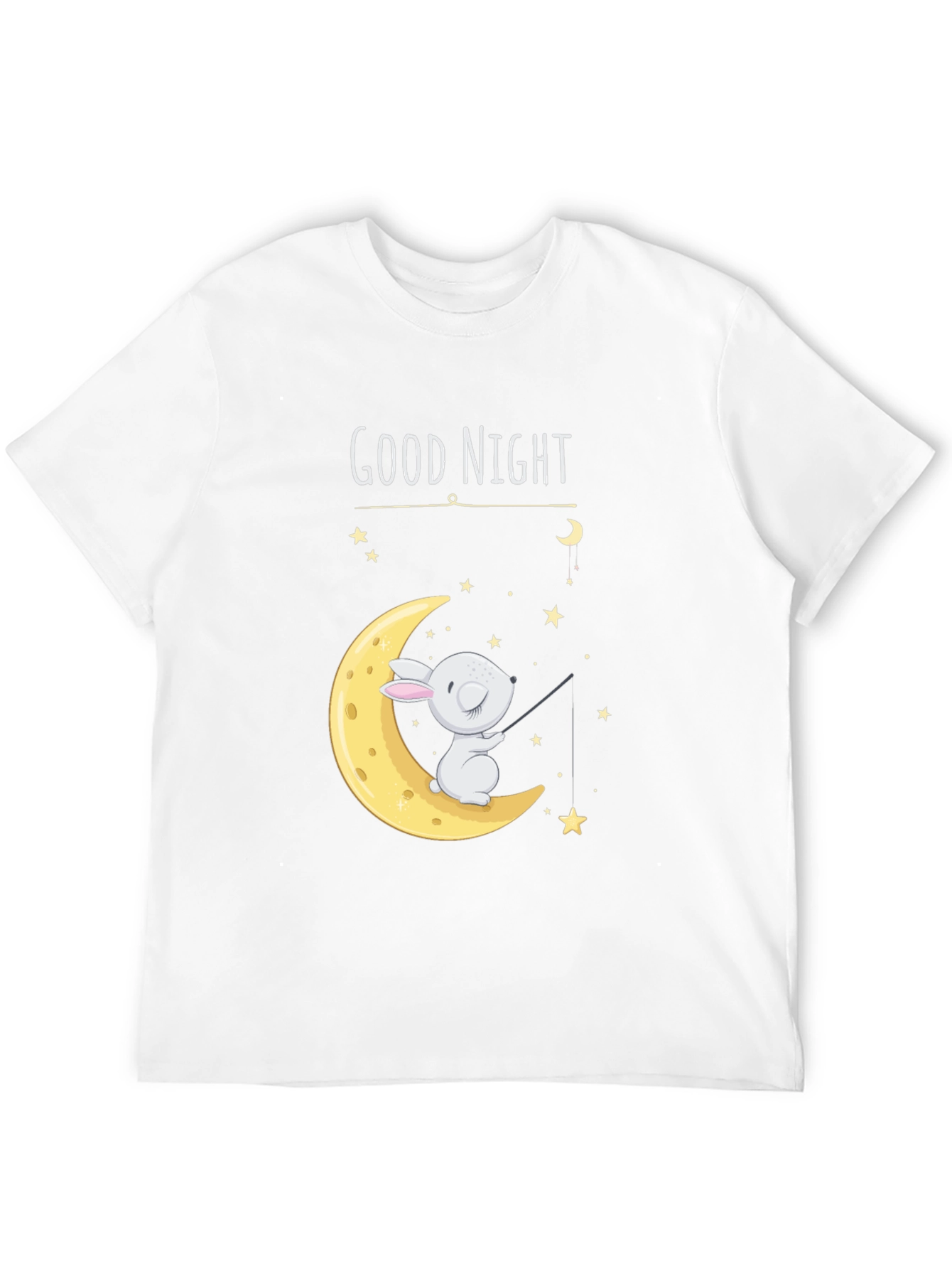 Black Good Night Moon Bunny Graphic Tee view 12