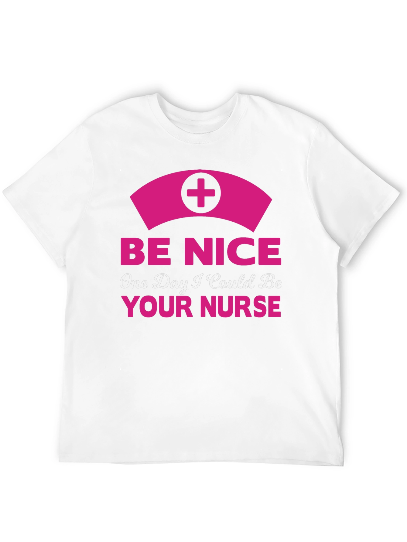 Black Be Nice Nurse Graphic T-Shirt - Novelty Apparel view 12
