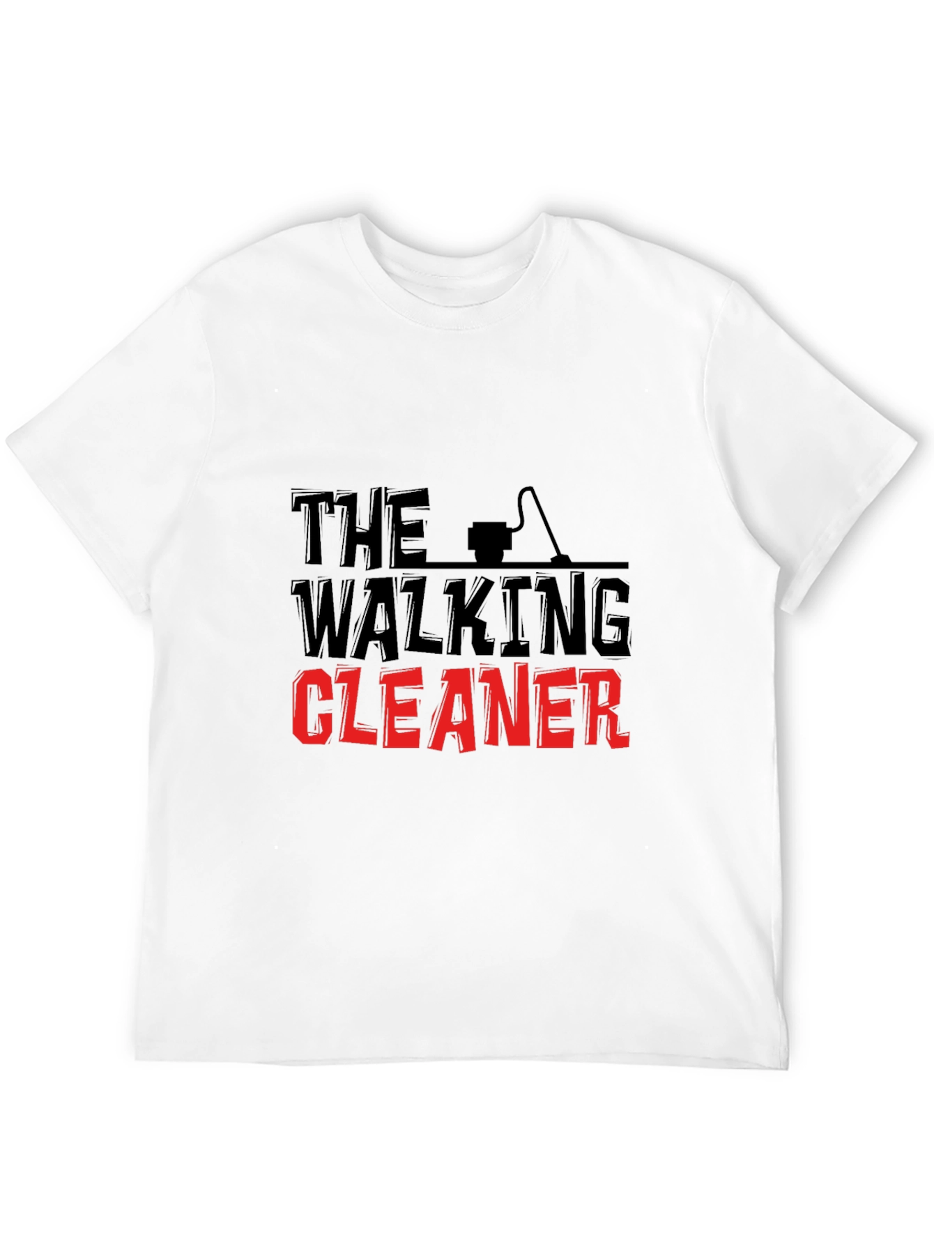 Black The Walking Cleaner Graphic T-Shirt view 12